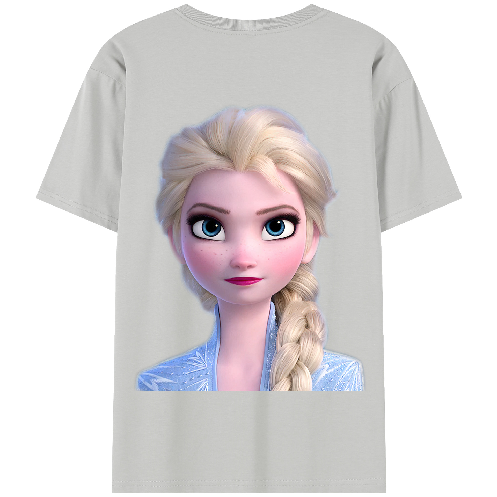 （画像用） アナと雪の女王 アンナ エルサ Frozen Anna Elsa 綿100％半袖Tシャツ（背面プリント）