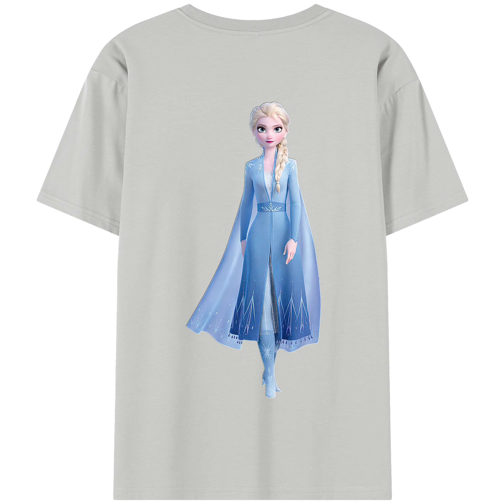 （画像用） アナと雪の女王 アンナ エルサ Frozen Anna Elsa 綿100％半袖Tシャツ（背面プリント）