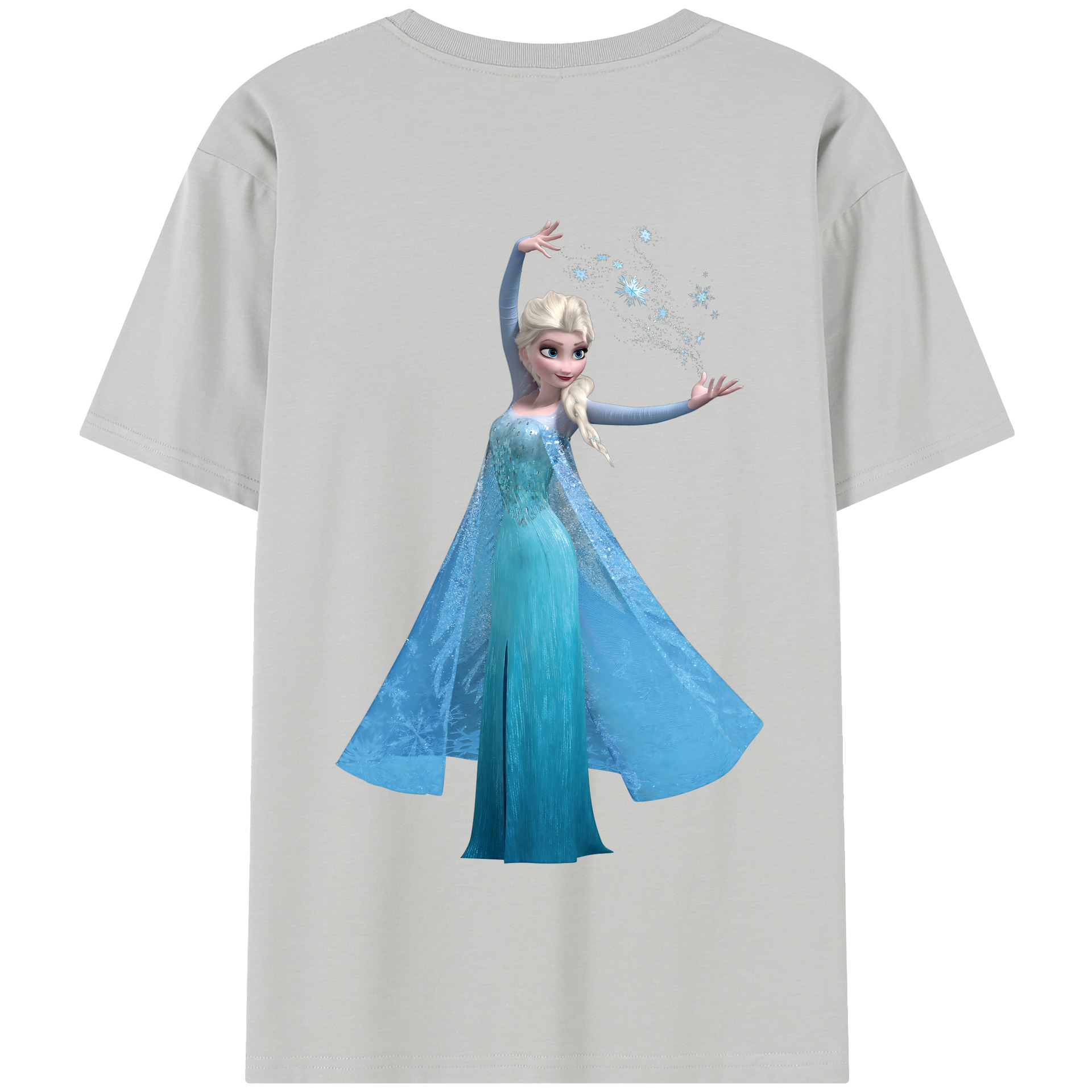 （画像用） アナと雪の女王 アンナ エルサ Frozen Anna Elsa 綿100％半袖Tシャツ（背面プリント）