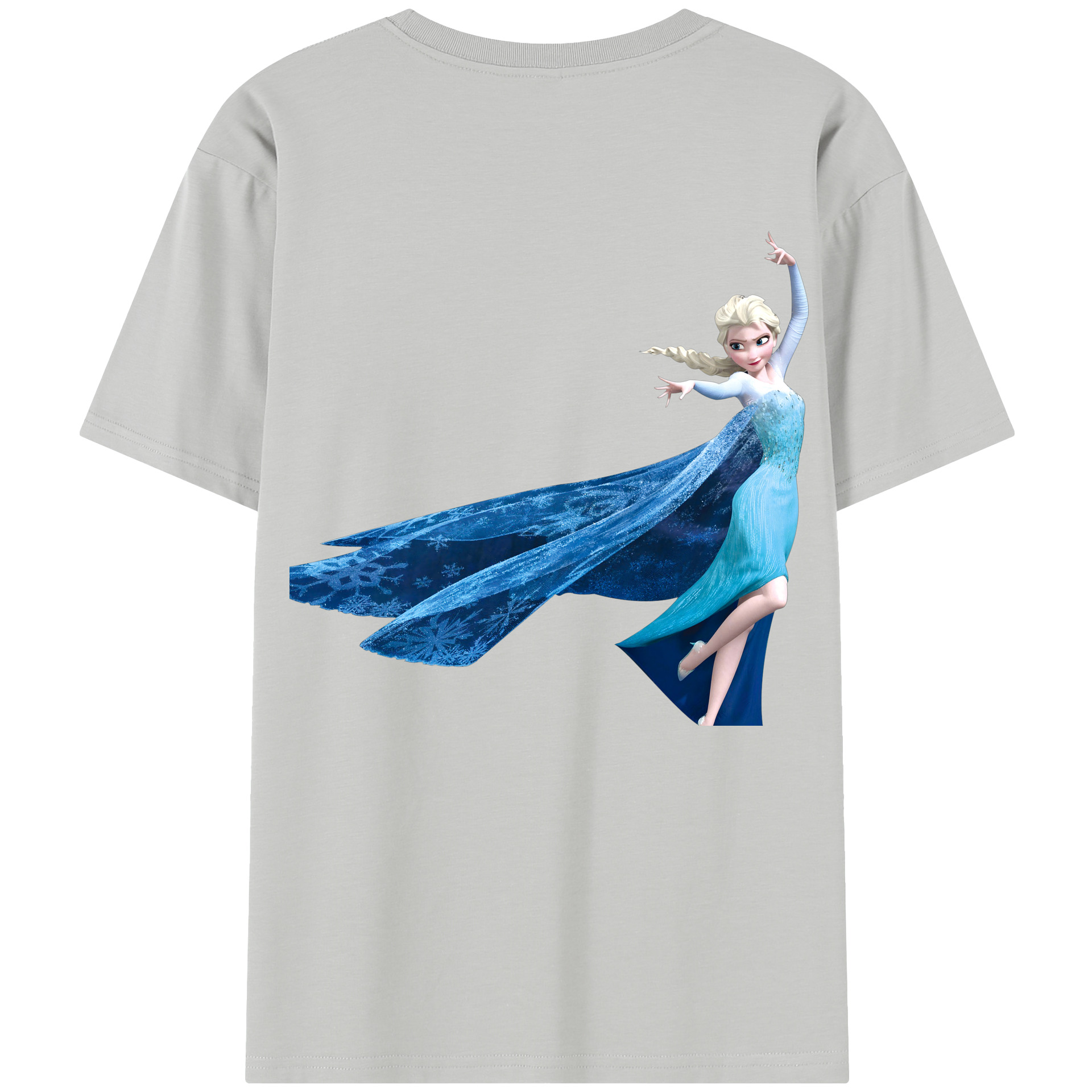 （画像用） アナと雪の女王 アンナ エルサ Frozen Anna Elsa 綿100％半袖Tシャツ（背面プリント）