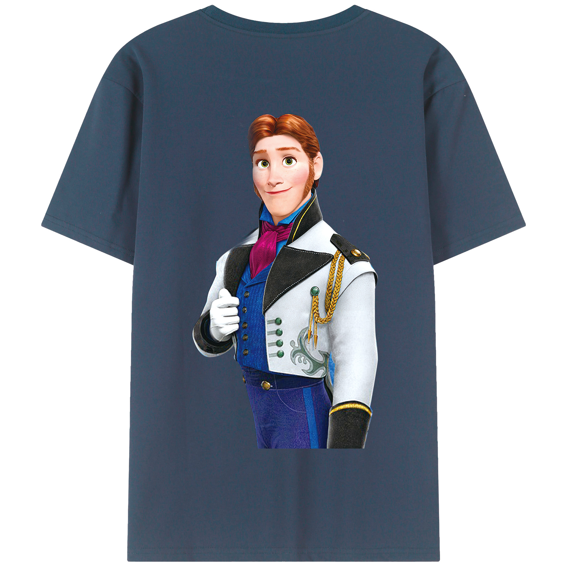 （画像用） アナと雪の女王 アンナ エルサ Frozen Anna Elsa 綿100％半袖Tシャツ（背面プリント）