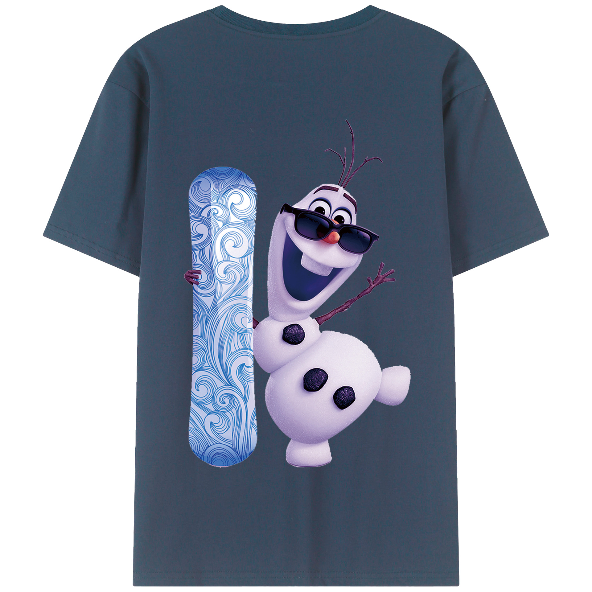 （画像用） アナと雪の女王 アンナ エルサ Frozen Anna Elsa 綿100％半袖Tシャツ（背面プリント）