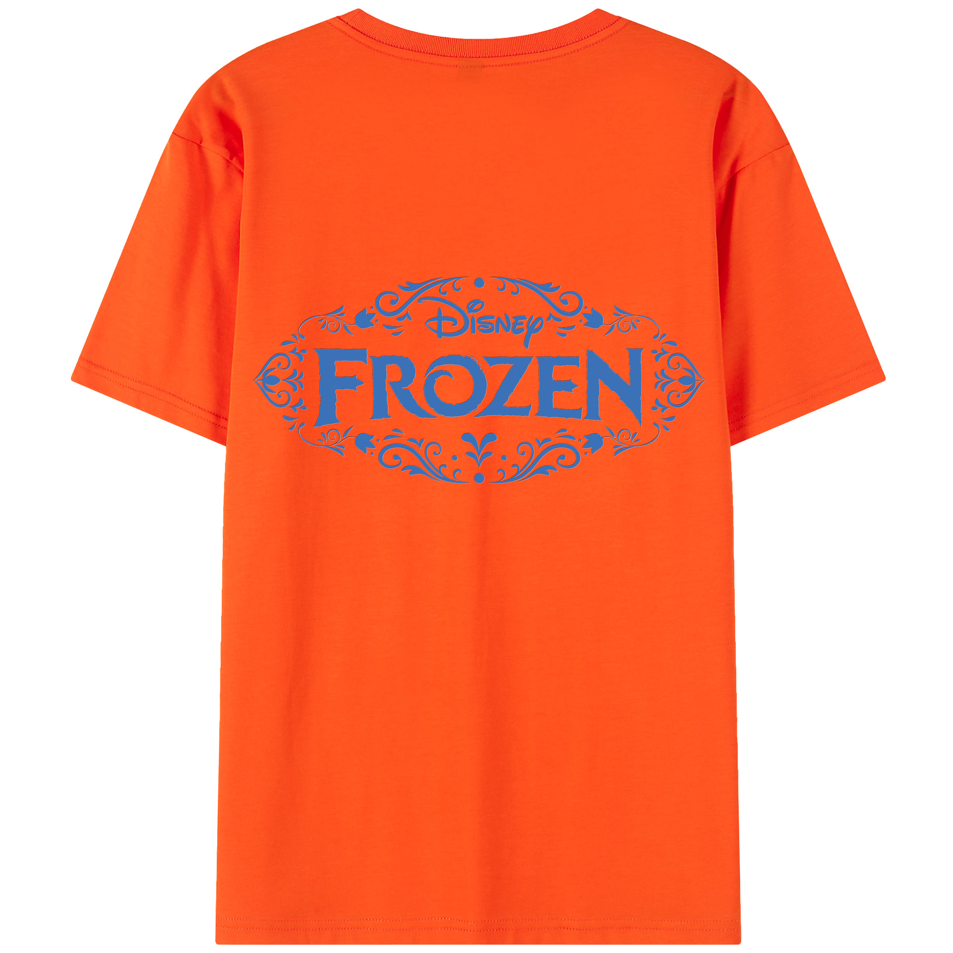 （画像用） アナと雪の女王 アンナ エルサ Frozen Anna Elsa 綿100％半袖Tシャツ（背面プリント）