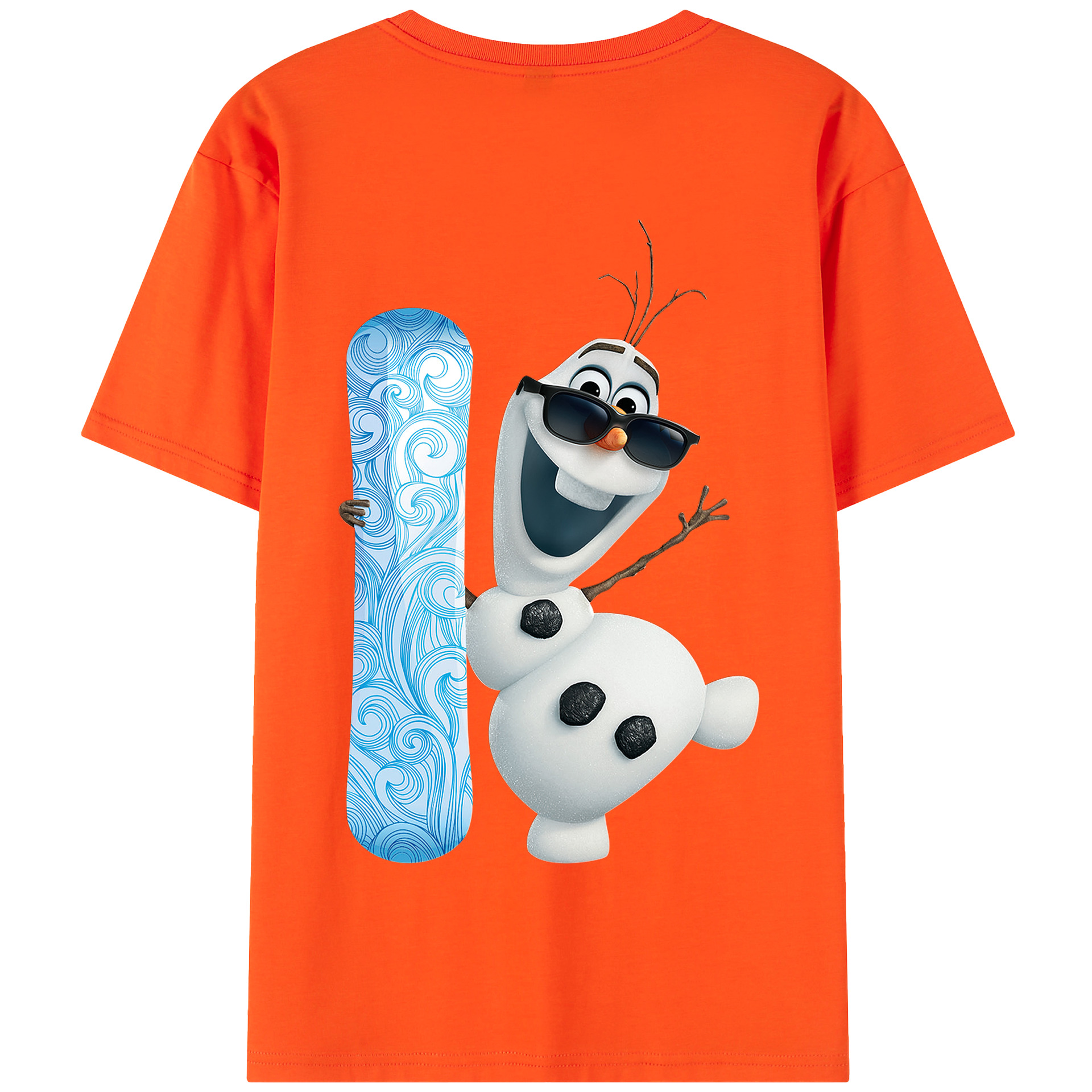 （画像用） アナと雪の女王 アンナ エルサ Frozen Anna Elsa 綿100％半袖Tシャツ（背面プリント）
