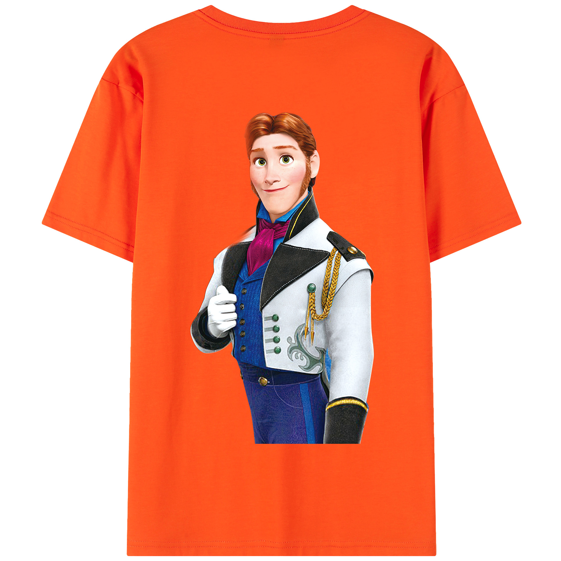 （画像用） アナと雪の女王 アンナ エルサ Frozen Anna Elsa 綿100％半袖Tシャツ（背面プリント）