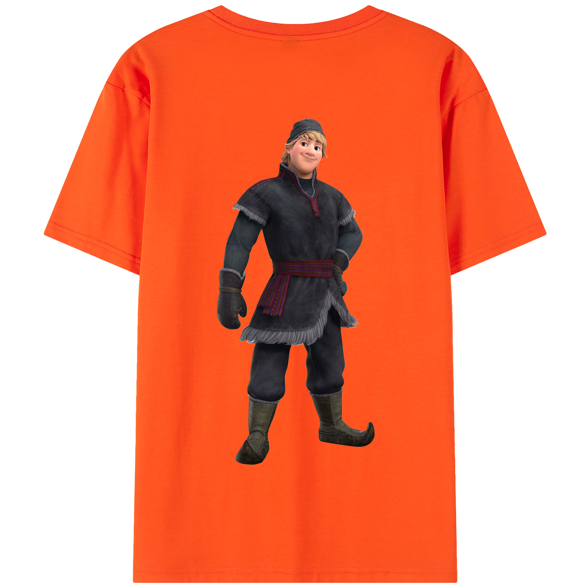 （画像用） アナと雪の女王 アンナ エルサ Frozen Anna Elsa 綿100％半袖Tシャツ（背面プリント）
