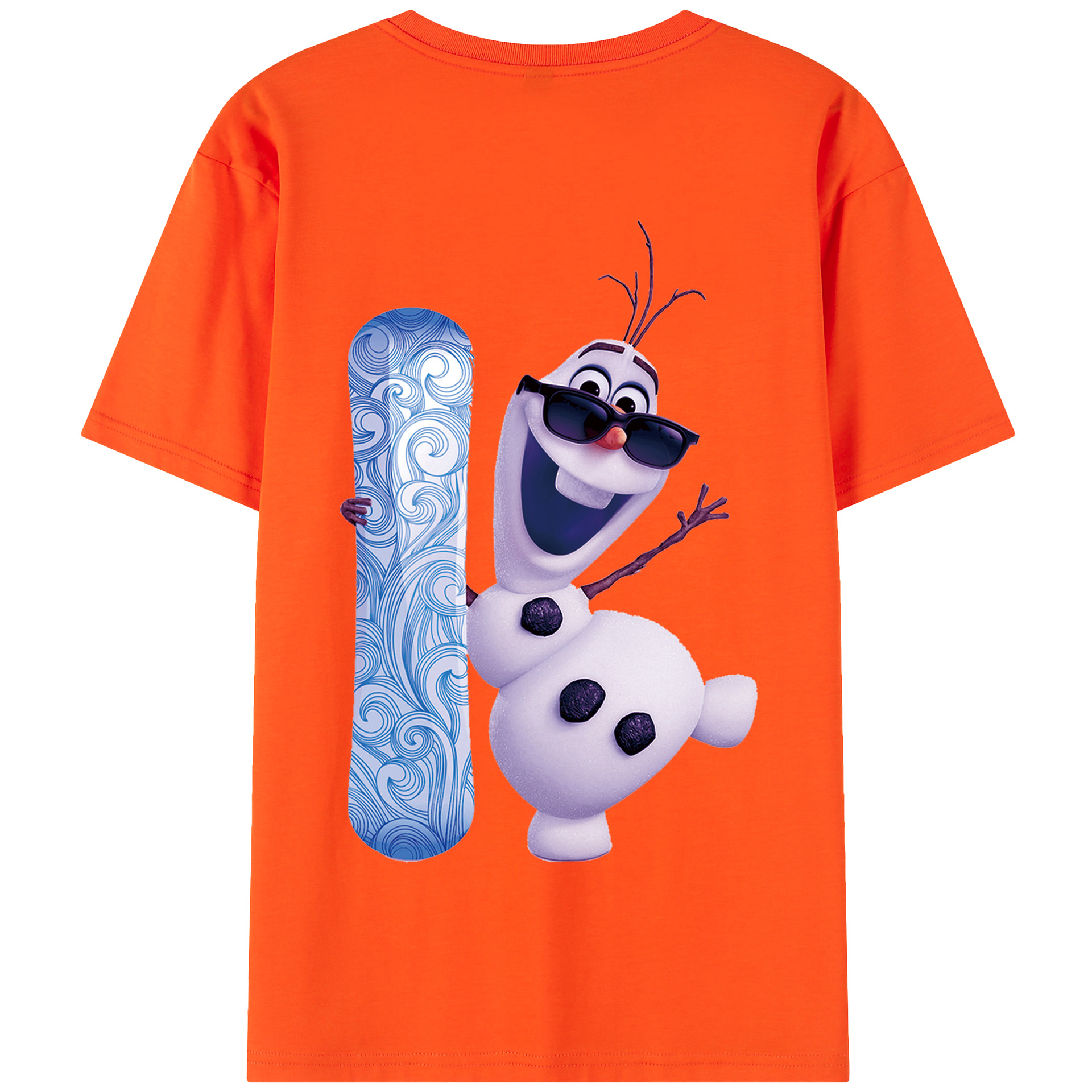 （画像用） アナと雪の女王 アンナ エルサ Frozen Anna Elsa 綿100％半袖Tシャツ（背面プリント）