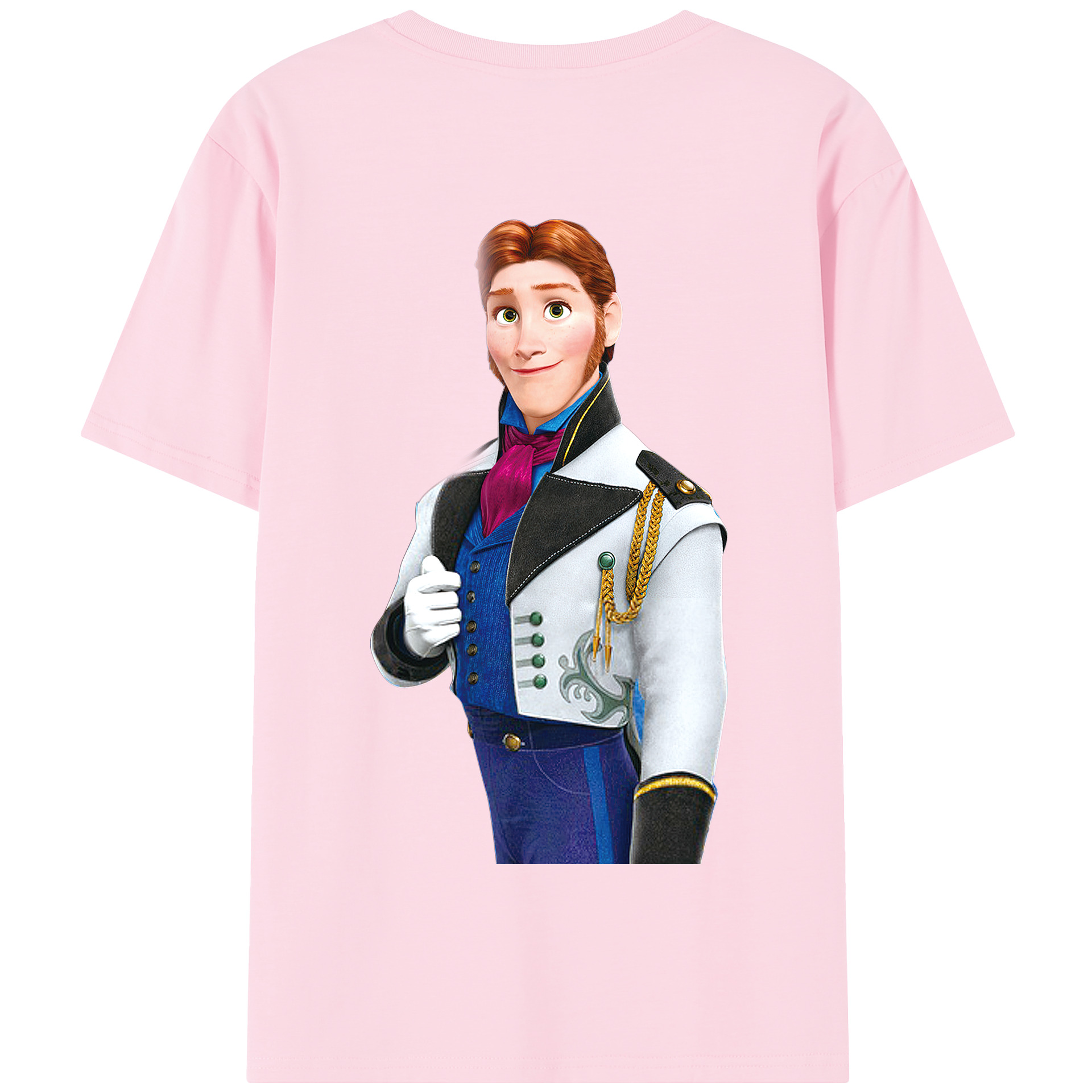 （画像用） アナと雪の女王 アンナ エルサ Frozen Anna Elsa 綿100％半袖Tシャツ（背面プリント）