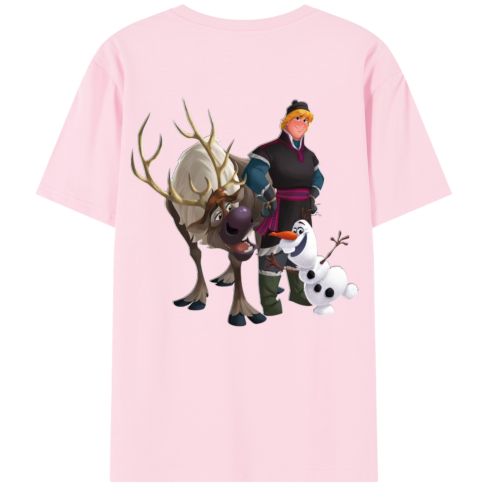 （画像用） アナと雪の女王 アンナ エルサ Frozen Anna Elsa 綿100％半袖Tシャツ（背面プリント）