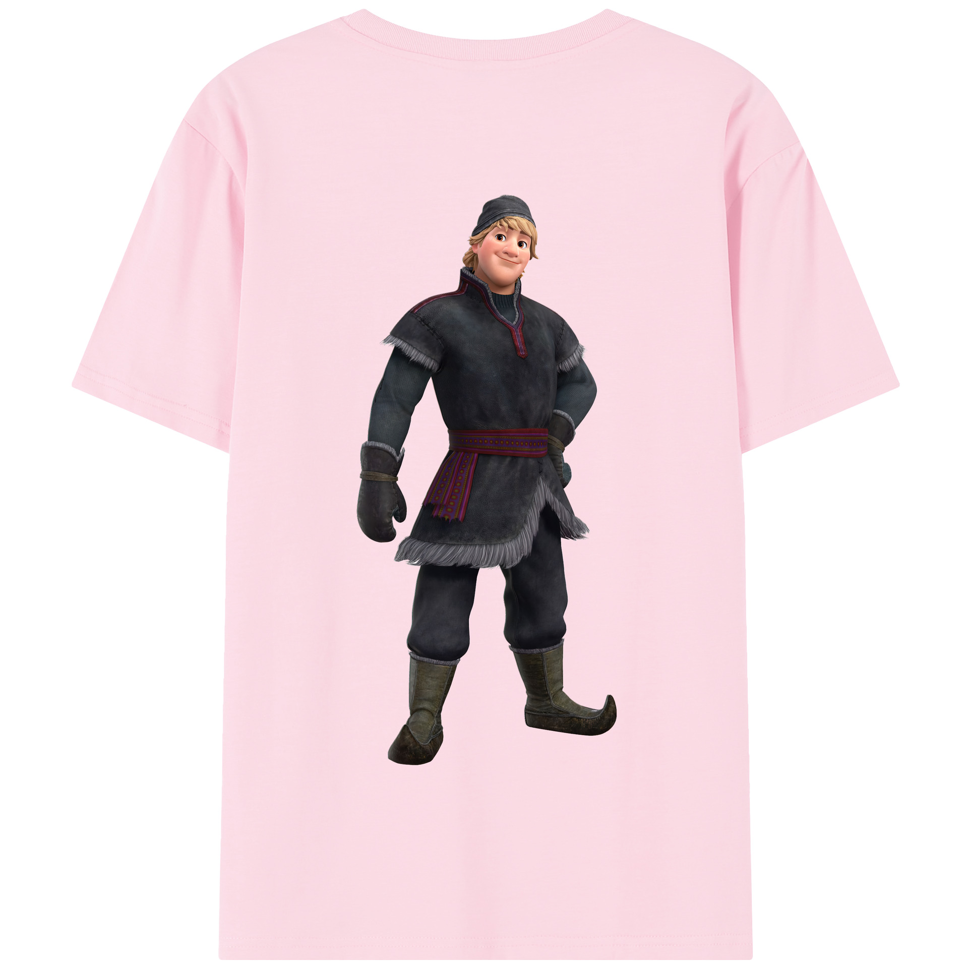 （画像用） アナと雪の女王 アンナ エルサ Frozen Anna Elsa 綿100％半袖Tシャツ（背面プリント）