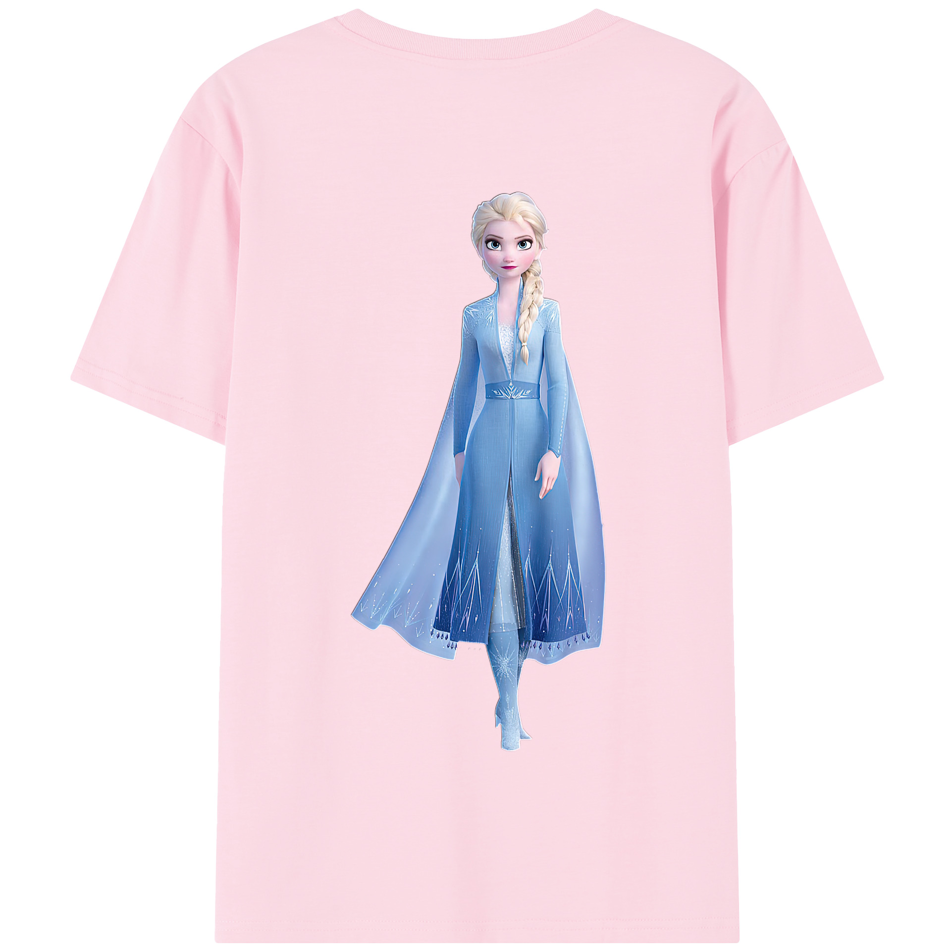 （画像用） アナと雪の女王 アンナ エルサ Frozen Anna Elsa 綿100％半袖Tシャツ（背面プリント）