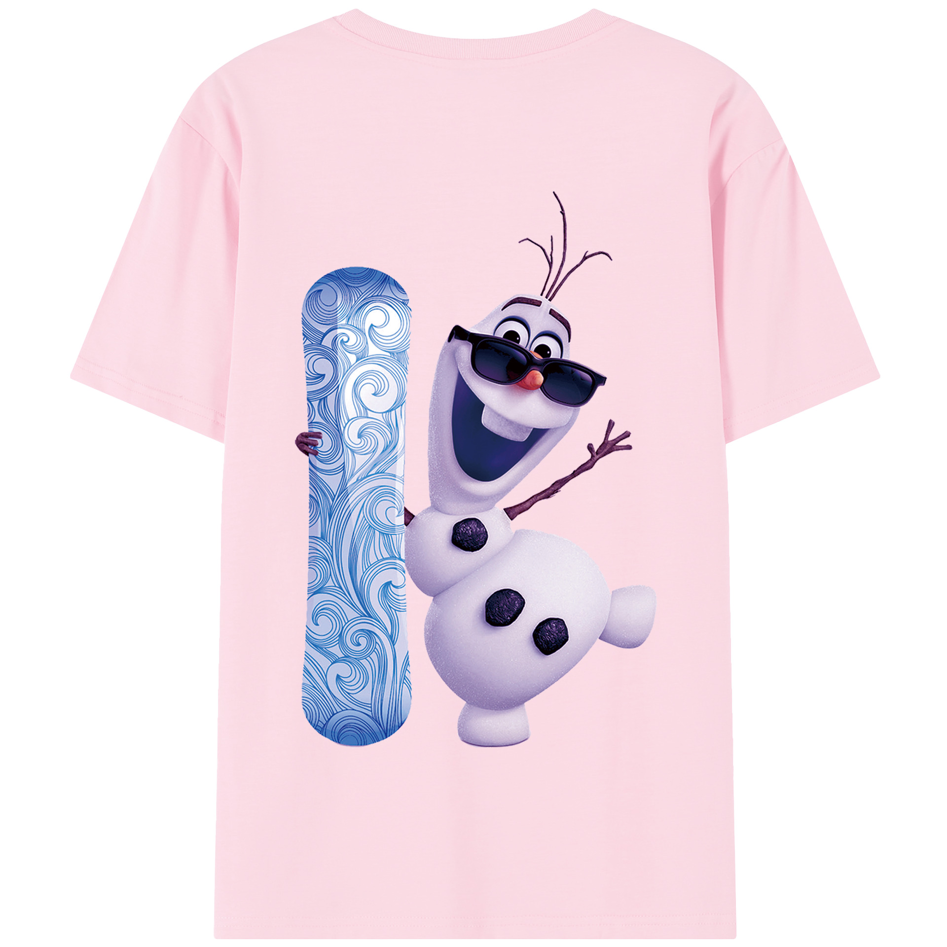 （画像用） アナと雪の女王 アンナ エルサ Frozen Anna Elsa 綿100％半袖Tシャツ（背面プリント）