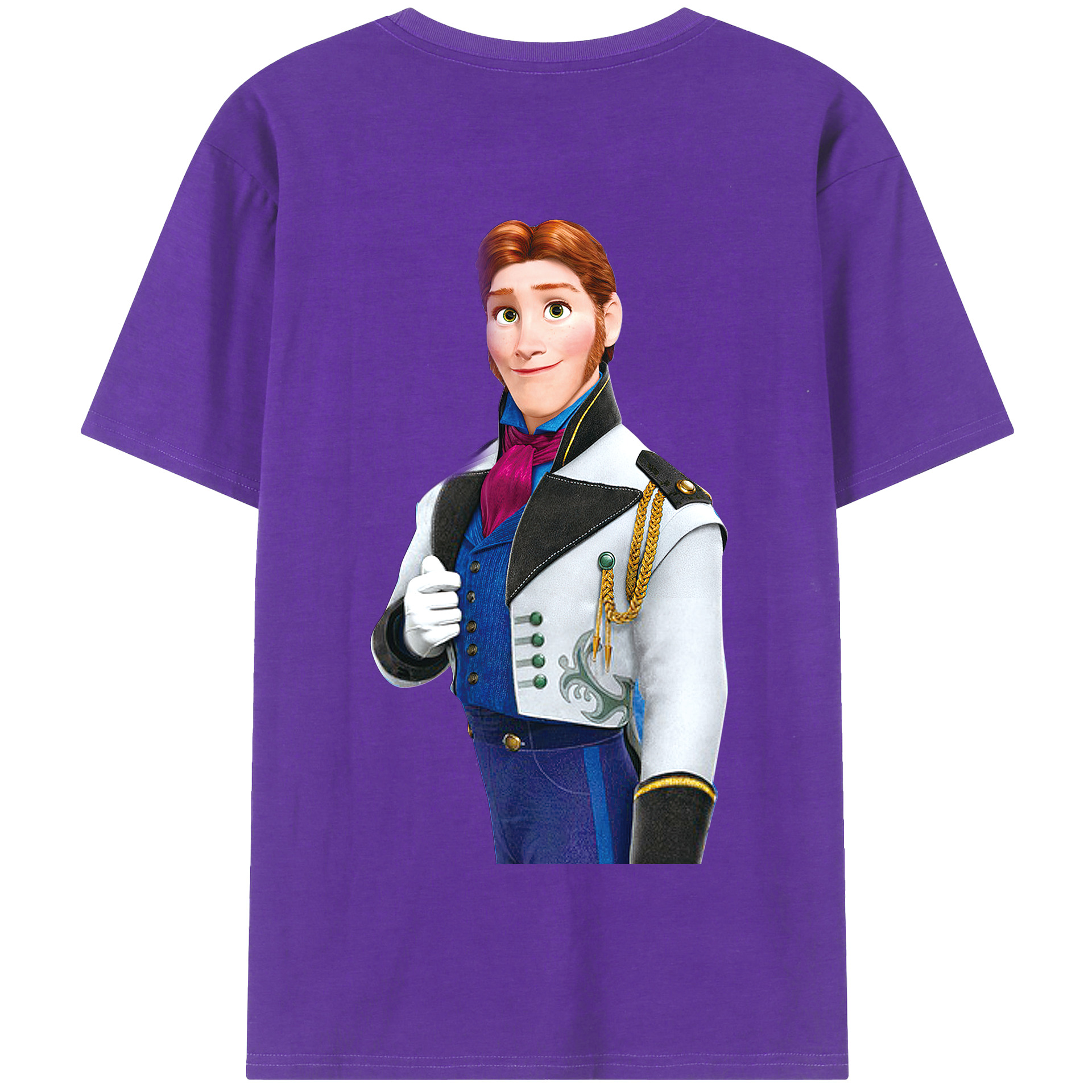 （画像用） アナと雪の女王 アンナ エルサ Frozen Anna Elsa 綿100％半袖Tシャツ（背面プリント）