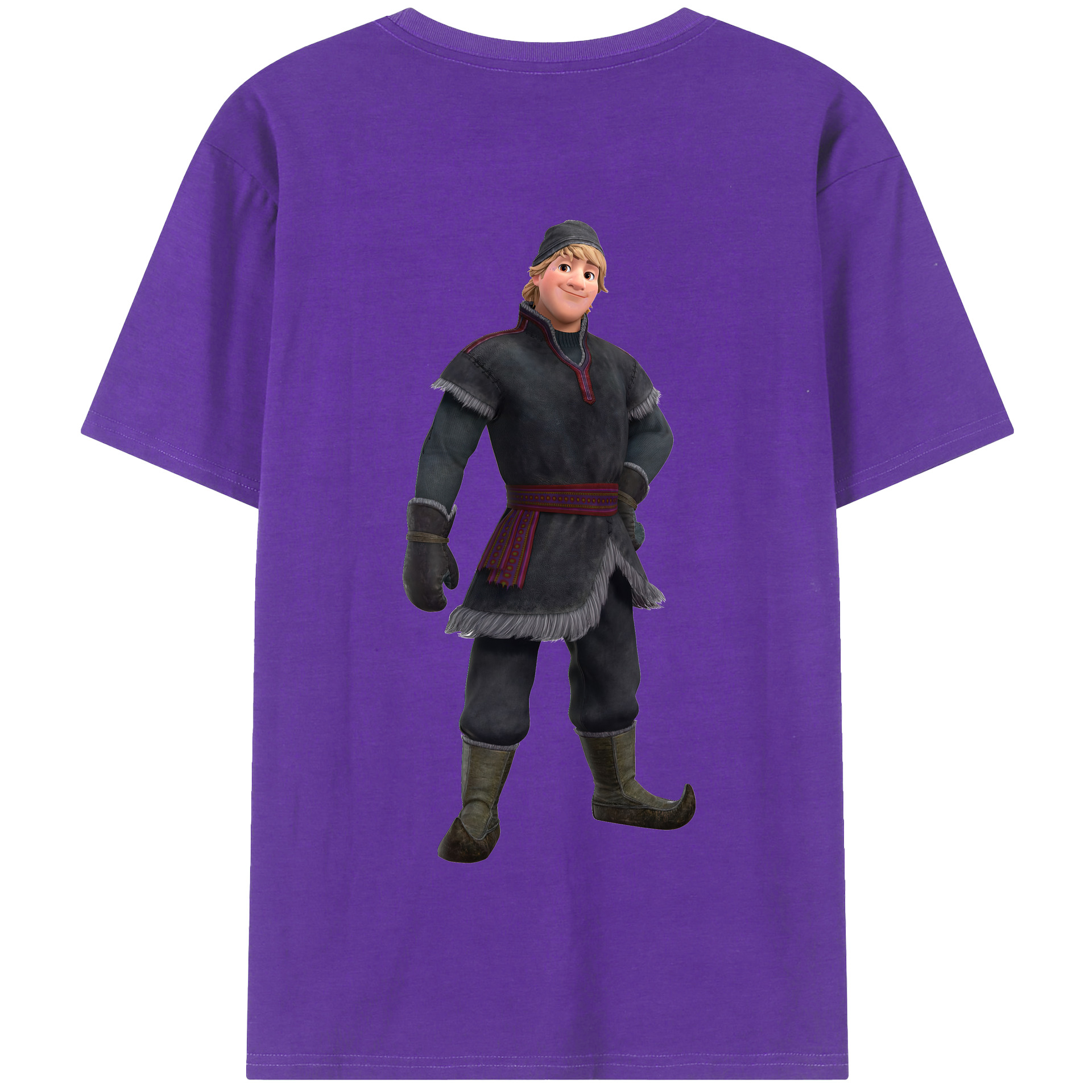 （画像用） アナと雪の女王 アンナ エルサ Frozen Anna Elsa 綿100％半袖Tシャツ（背面プリント）