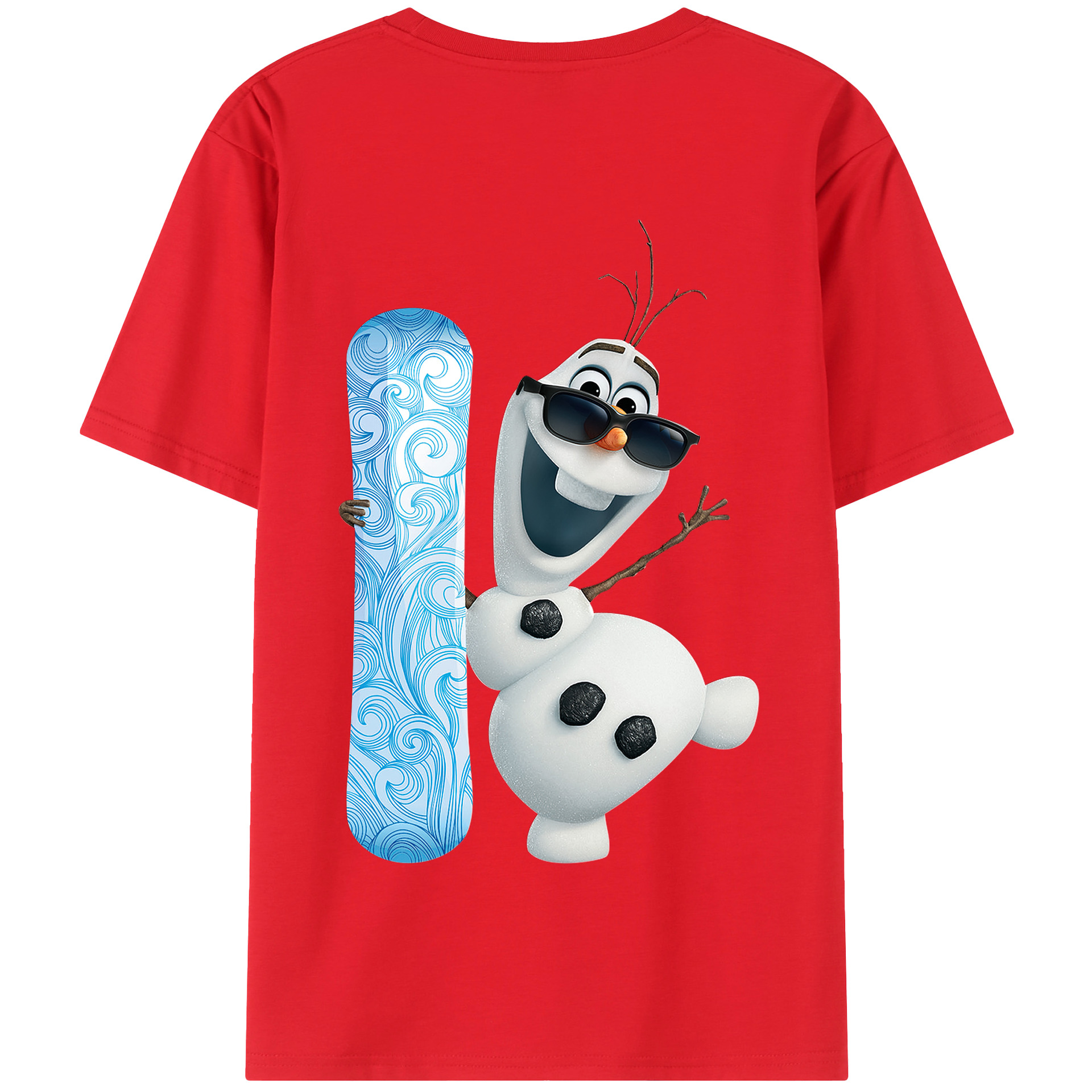 （画像用） アナと雪の女王 アンナ エルサ Frozen Anna Elsa 綿100％半袖Tシャツ（背面プリント）
