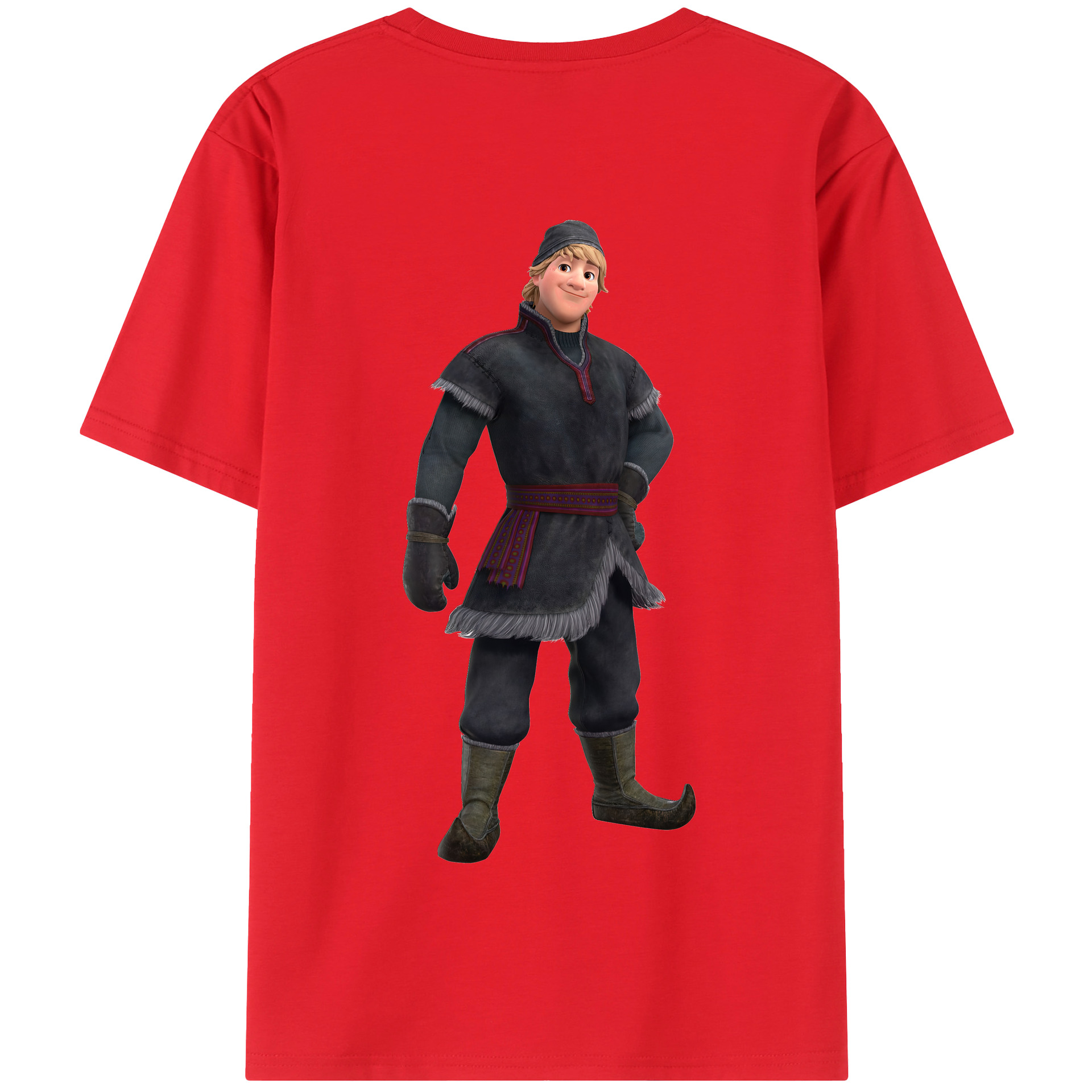 （画像用） アナと雪の女王 アンナ エルサ Frozen Anna Elsa 綿100％半袖Tシャツ（背面プリント）