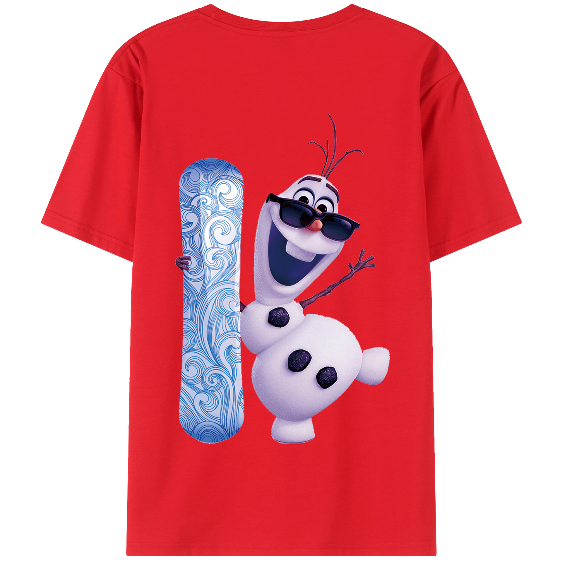 （画像用） アナと雪の女王 アンナ エルサ Frozen Anna Elsa 綿100％半袖Tシャツ（背面プリント）