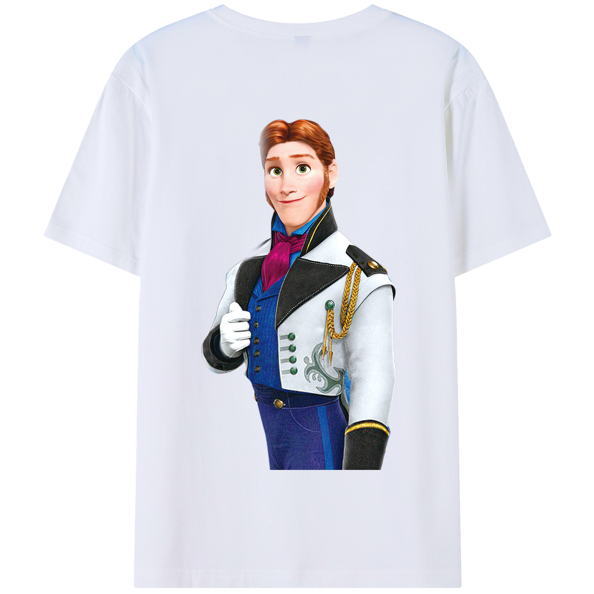 （画像用） アナと雪の女王 アンナ エルサ Frozen Anna Elsa 綿100％半袖Tシャツ（背面プリント）