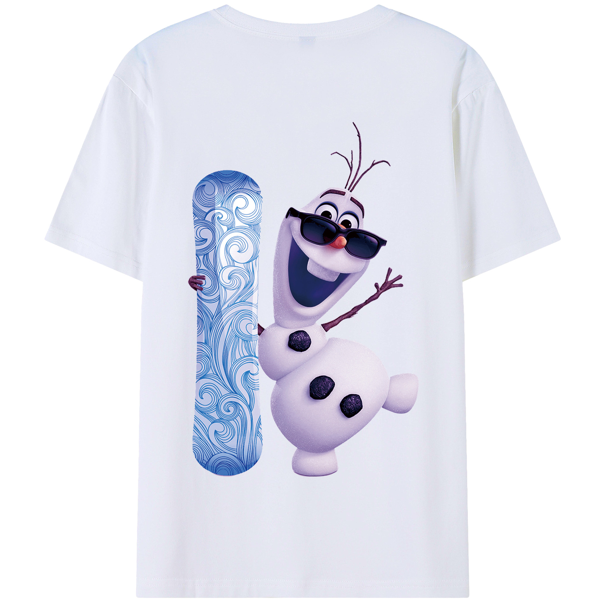 （画像用） アナと雪の女王 アンナ エルサ Frozen Anna Elsa 綿100％半袖Tシャツ（背面プリント）