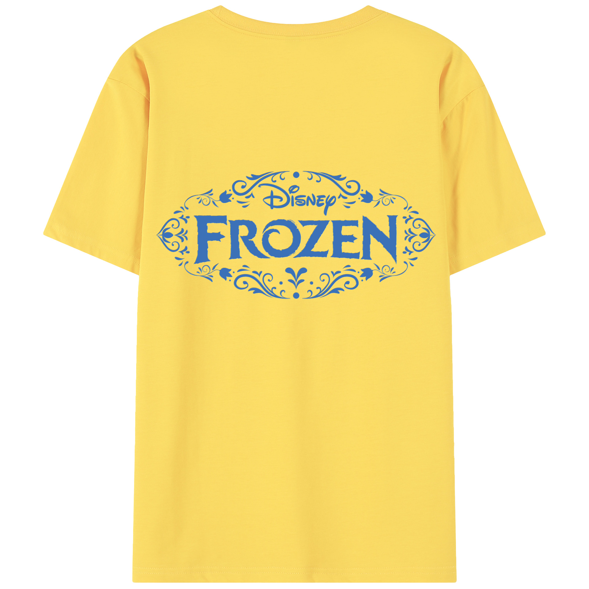 （画像用） アナと雪の女王 アンナ エルサ Frozen Anna Elsa 綿100％半袖Tシャツ（背面プリント）