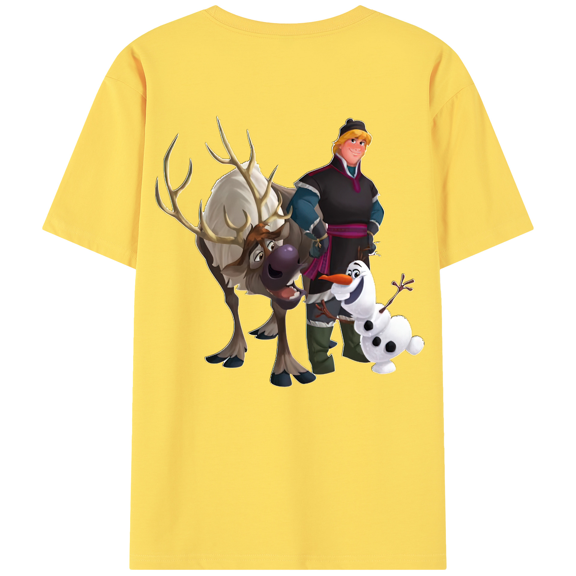 （画像用） アナと雪の女王 アンナ エルサ Frozen Anna Elsa 綿100％半袖Tシャツ（背面プリント）