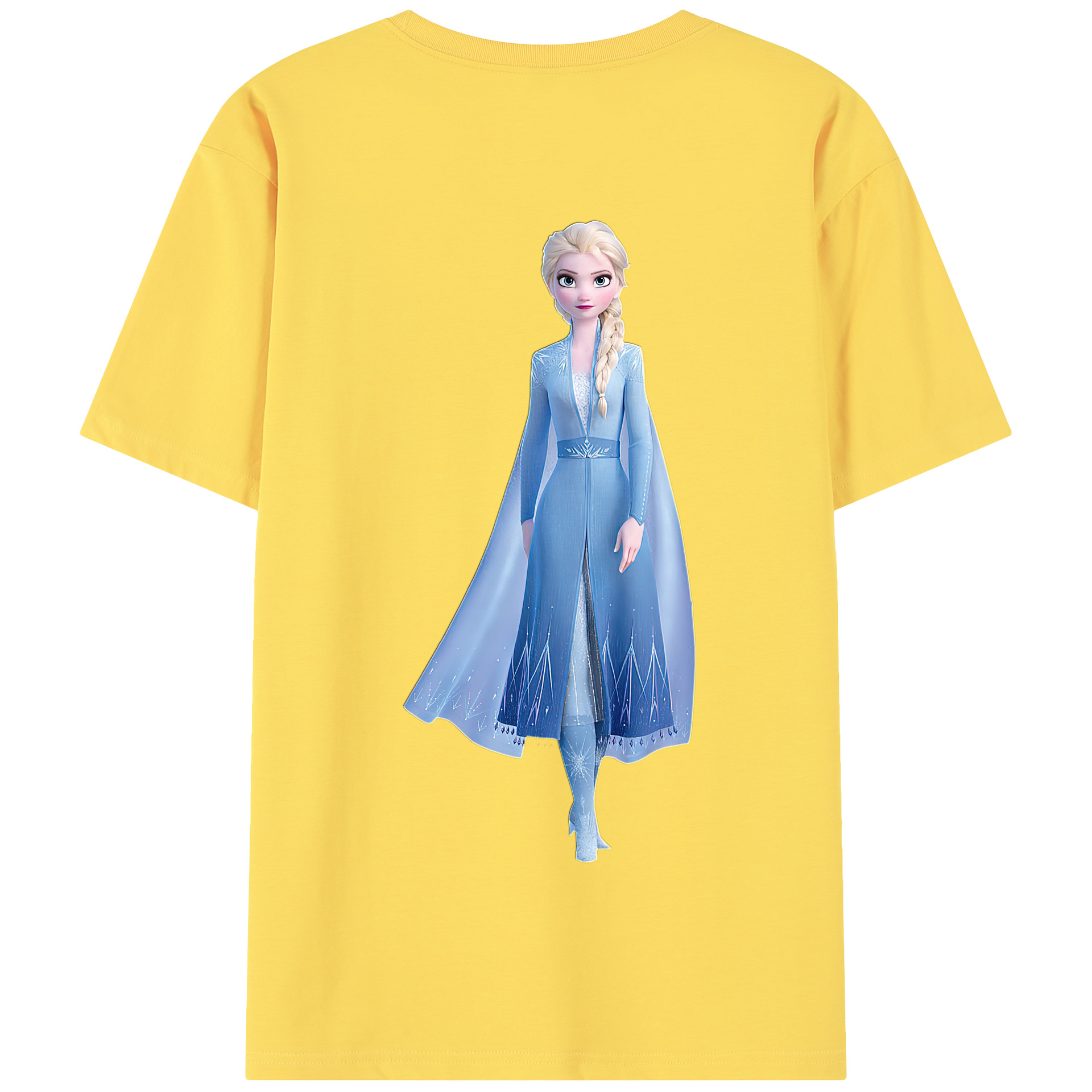 （画像用） アナと雪の女王 アンナ エルサ Frozen Anna Elsa 綿100％半袖Tシャツ（背面プリント）