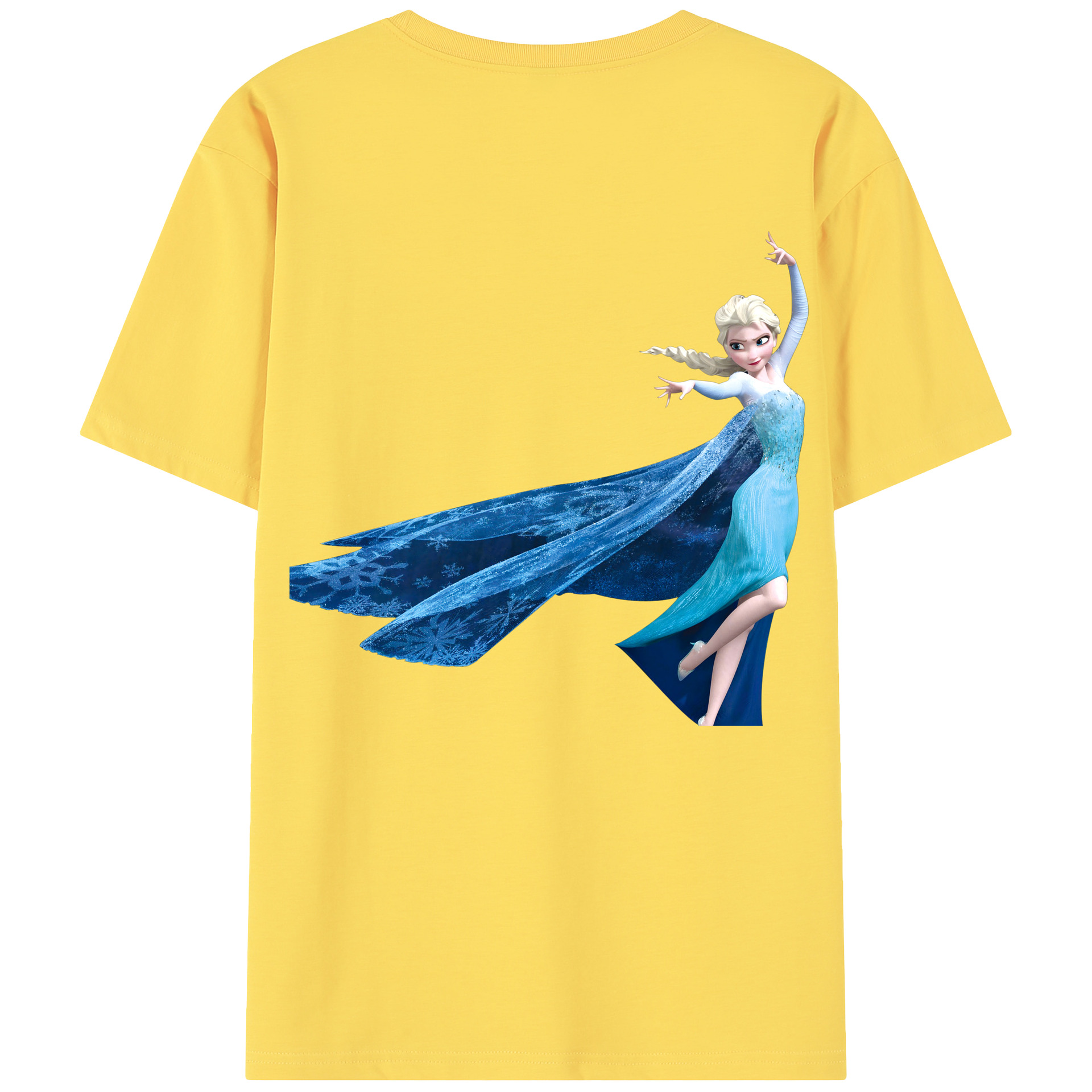 （画像用） アナと雪の女王 アンナ エルサ Frozen Anna Elsa 綿100％半袖Tシャツ（背面プリント）
