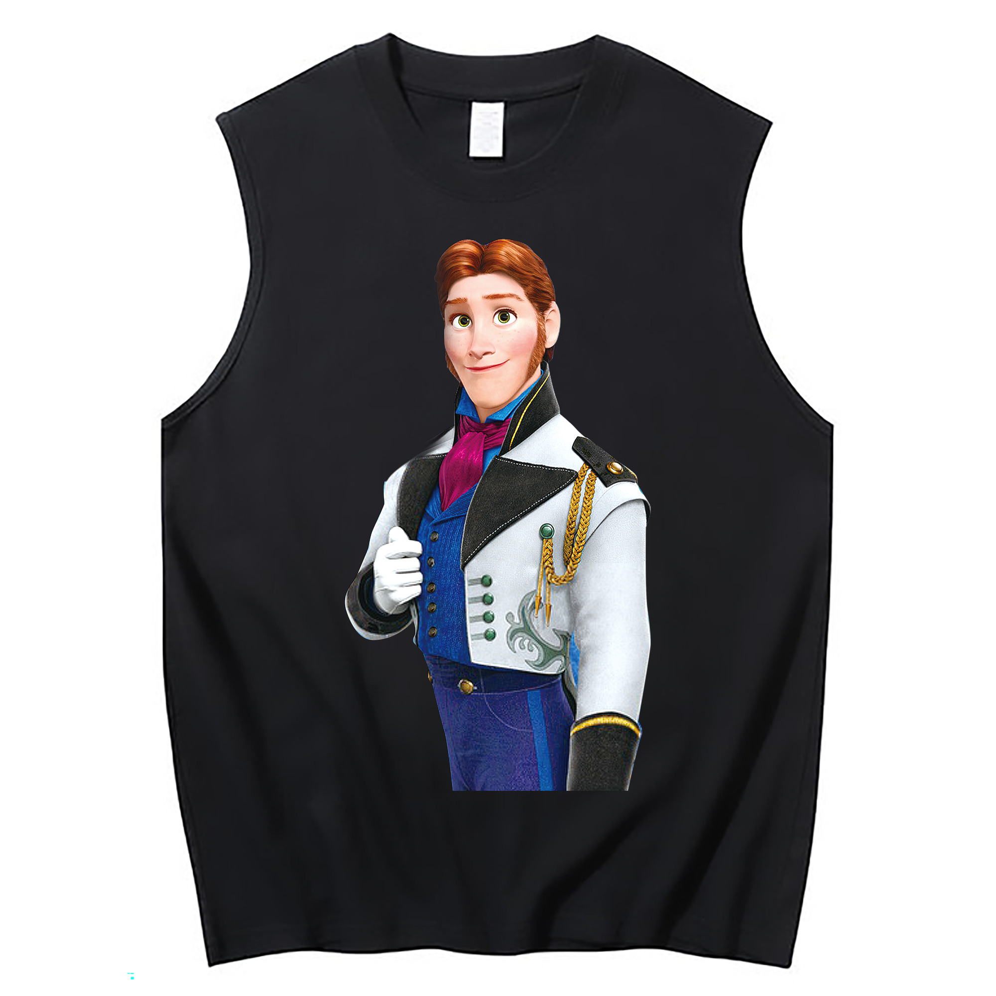 （画像用） アナと雪の女王 アンナ エルサ Frozen Anna Elsa コットン100％タンクトップ（フロントプリント）