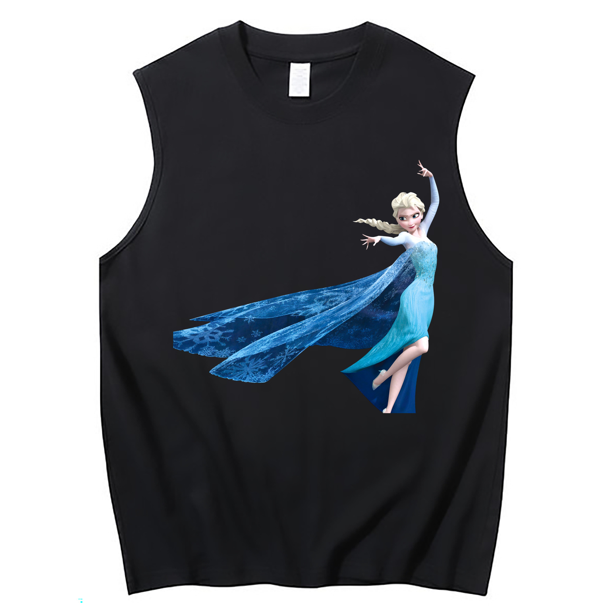 （画像用） アナと雪の女王 アンナ エルサ Frozen Anna Elsa コットン100％タンクトップ（フロントプリント）