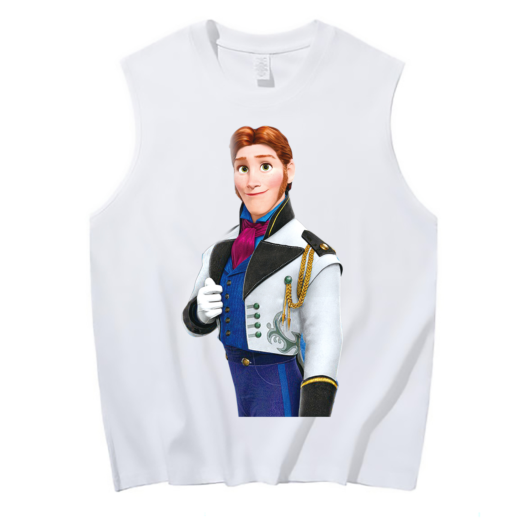 （画像用） アナと雪の女王 アンナ エルサ Frozen Anna Elsa コットン100％タンクトップ（フロントプリント）