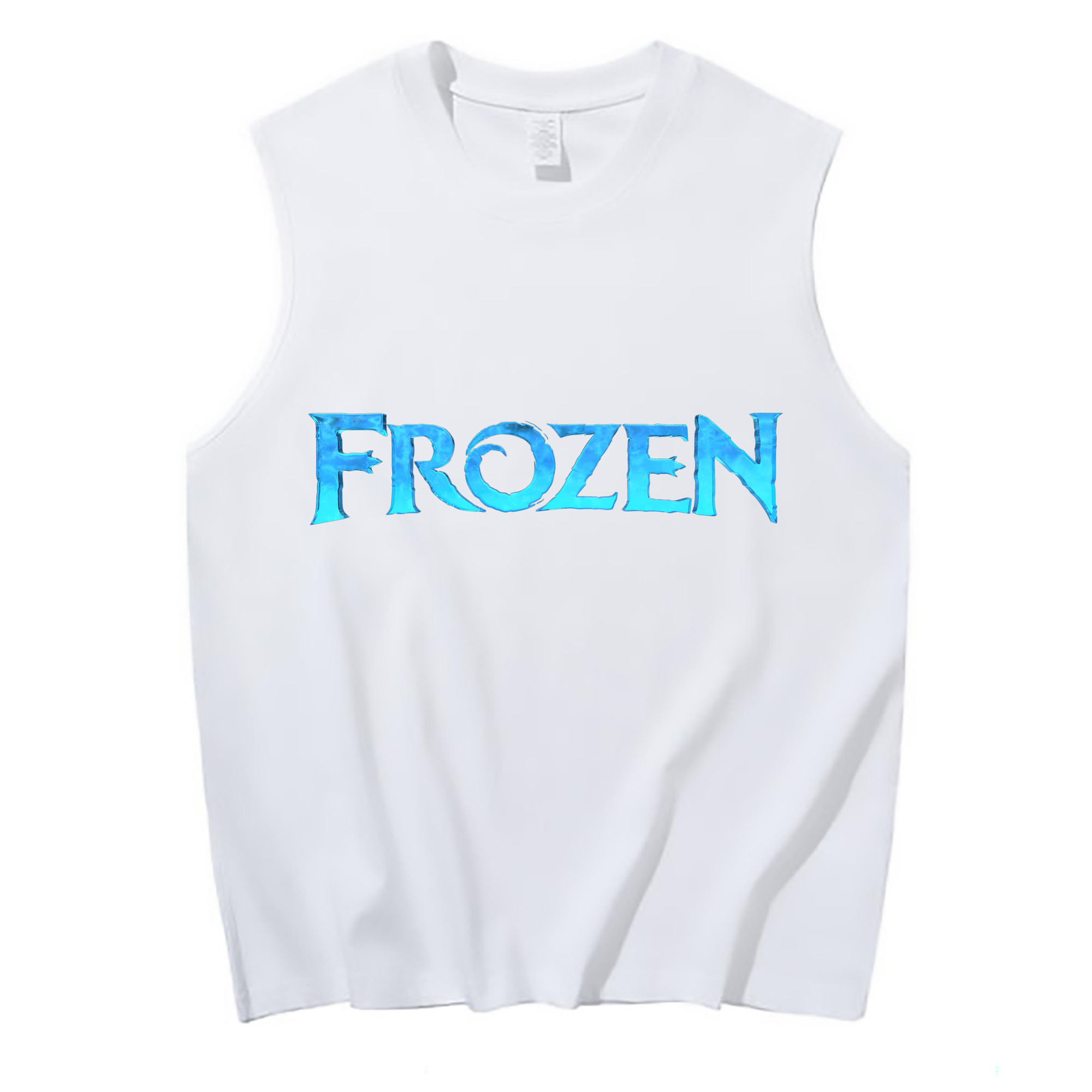 （画像用） アナと雪の女王 アンナ エルサ Frozen Anna Elsa コットン100％タンクトップ（フロントプリント）