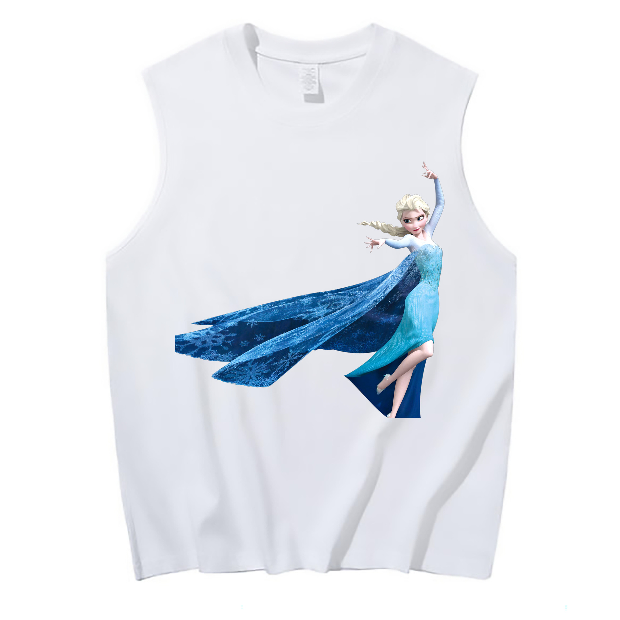 （画像用） アナと雪の女王 アンナ エルサ Frozen Anna Elsa コットン100％タンクトップ（フロントプリント）