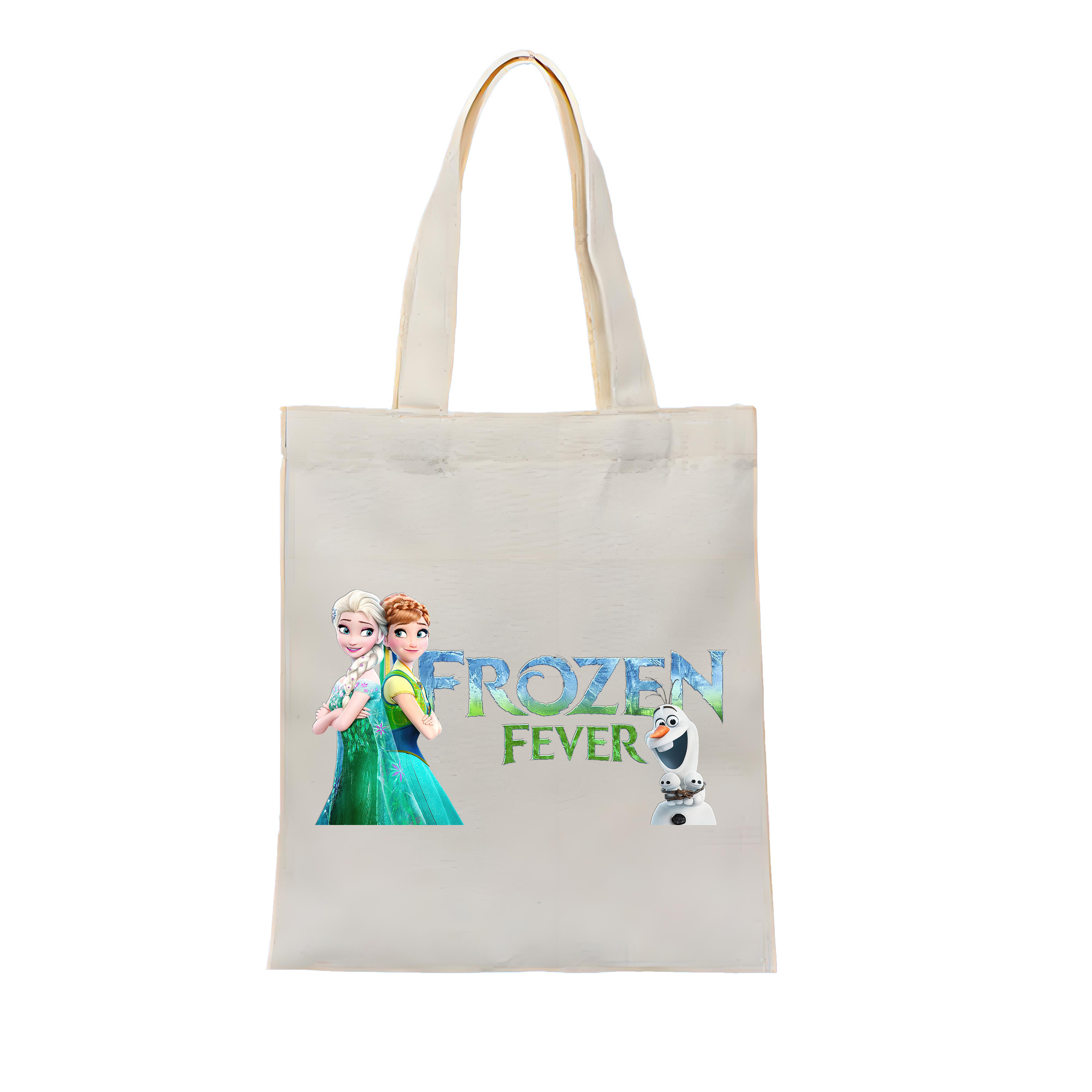 （画像用） アナと雪の女王 アンナ エルサ Frozen Anna Elsa 縦型キャンバス生地手提げバッグ　トートバッグ