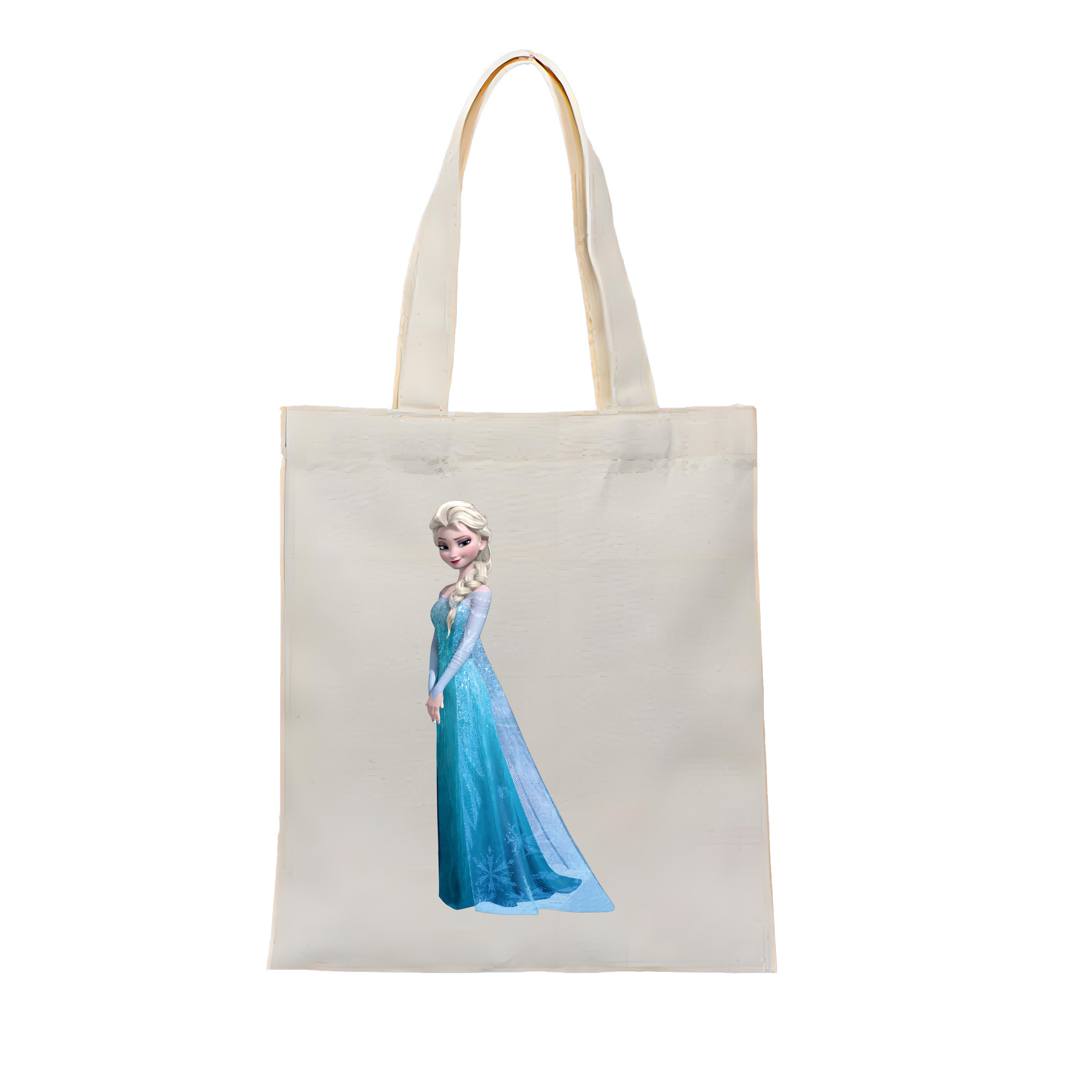 （画像用） アナと雪の女王 アンナ エルサ Frozen Anna Elsa 縦型キャンバス生地手提げバッグ　トートバッグ