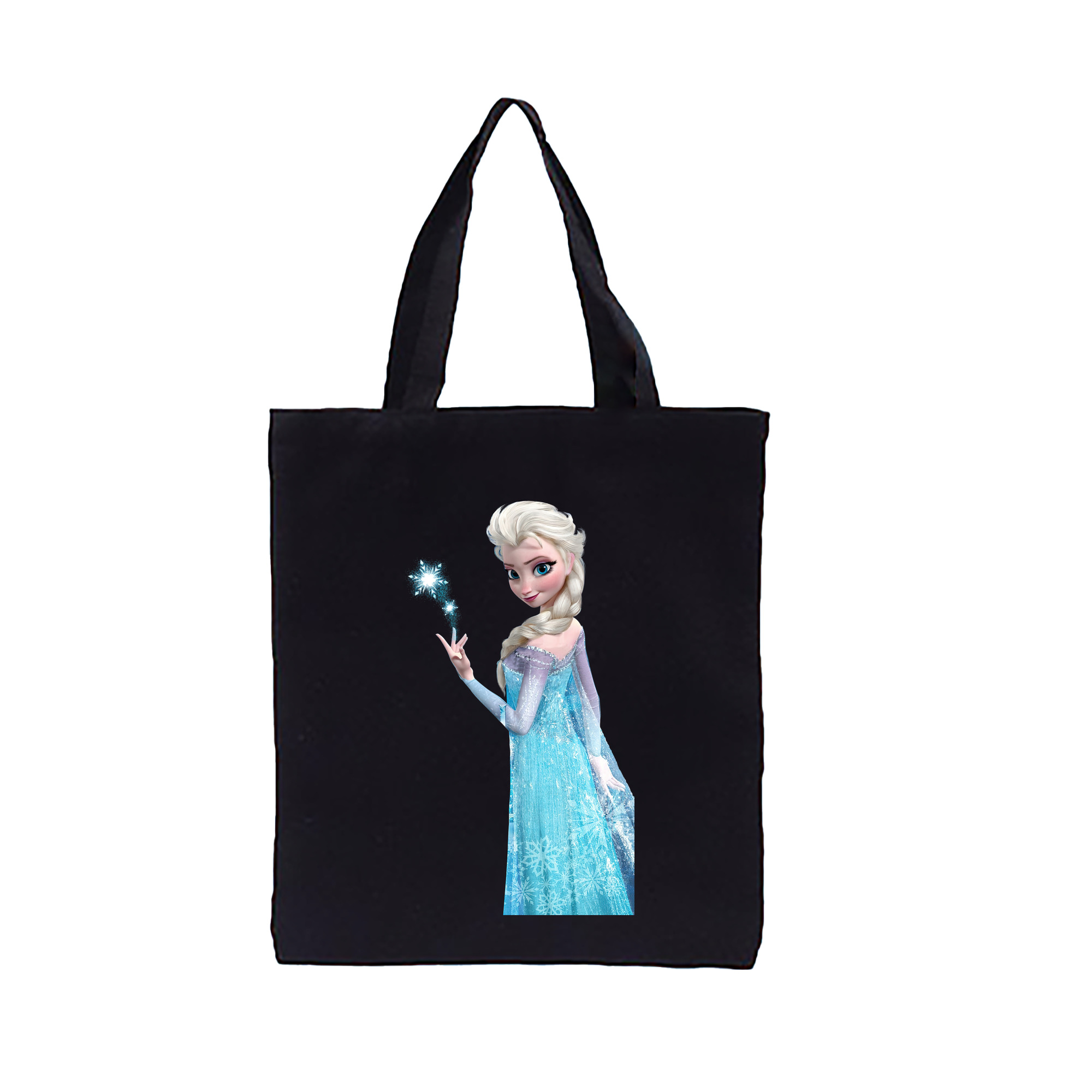（画像用） アナと雪の女王 アンナ エルサ Frozen Anna Elsa 縦型キャンバス生地手提げバッグ　トートバッグ
