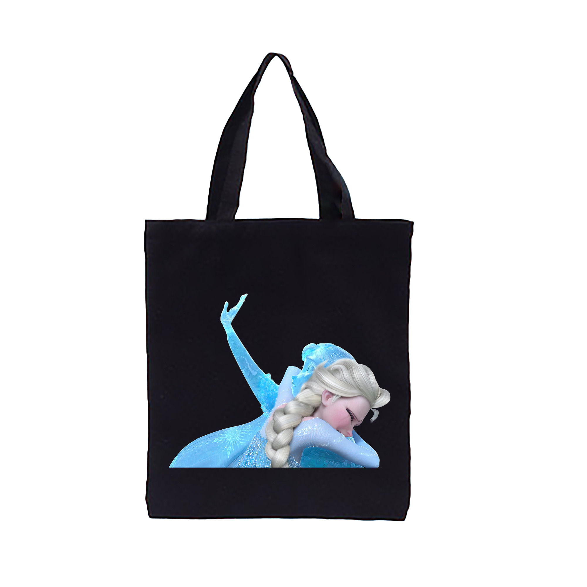 （画像用） アナと雪の女王 アンナ エルサ Frozen Anna Elsa 縦型キャンバス生地手提げバッグ　トートバッグ
