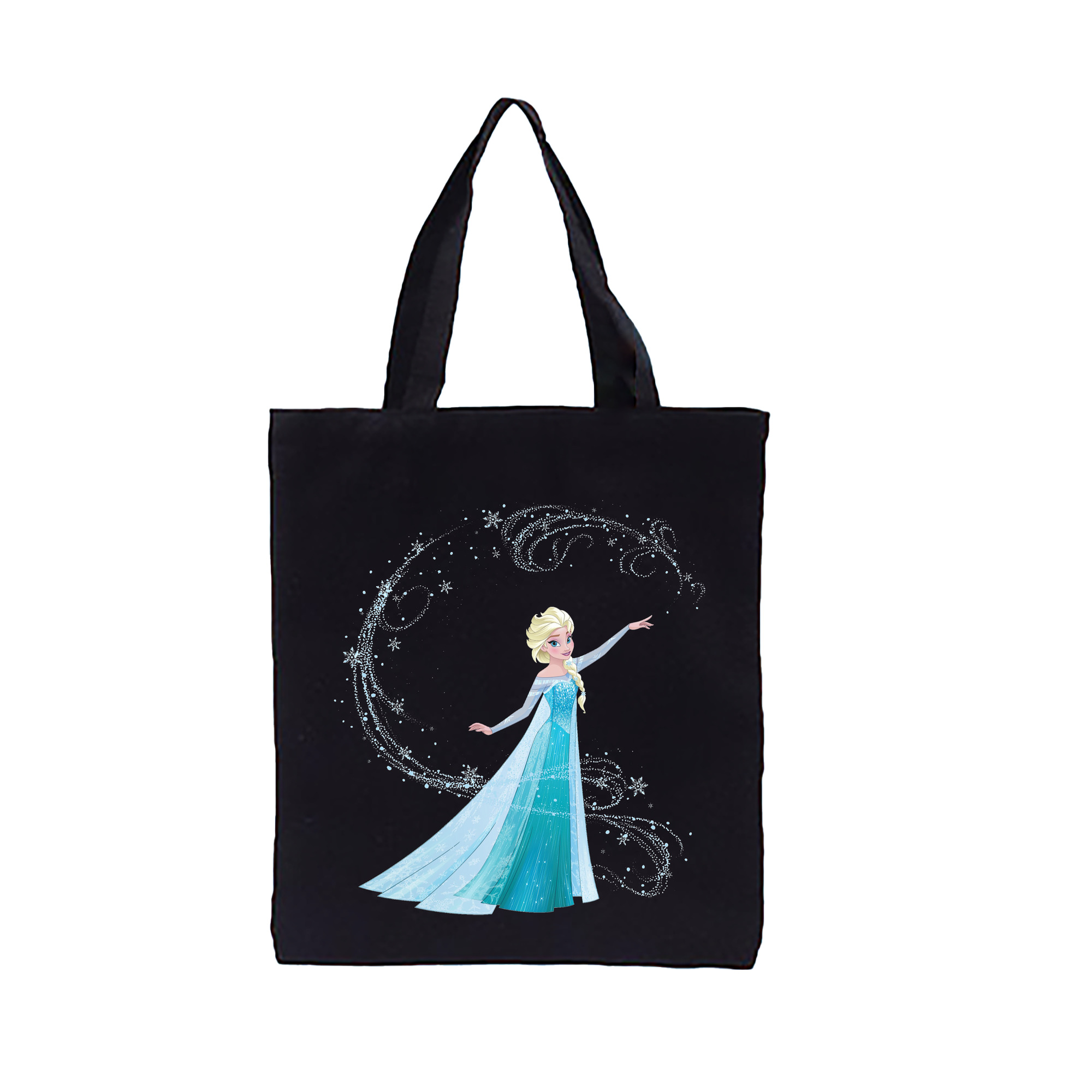 （画像用） アナと雪の女王 アンナ エルサ Frozen Anna Elsa 縦型キャンバス生地手提げバッグ　トートバッグ