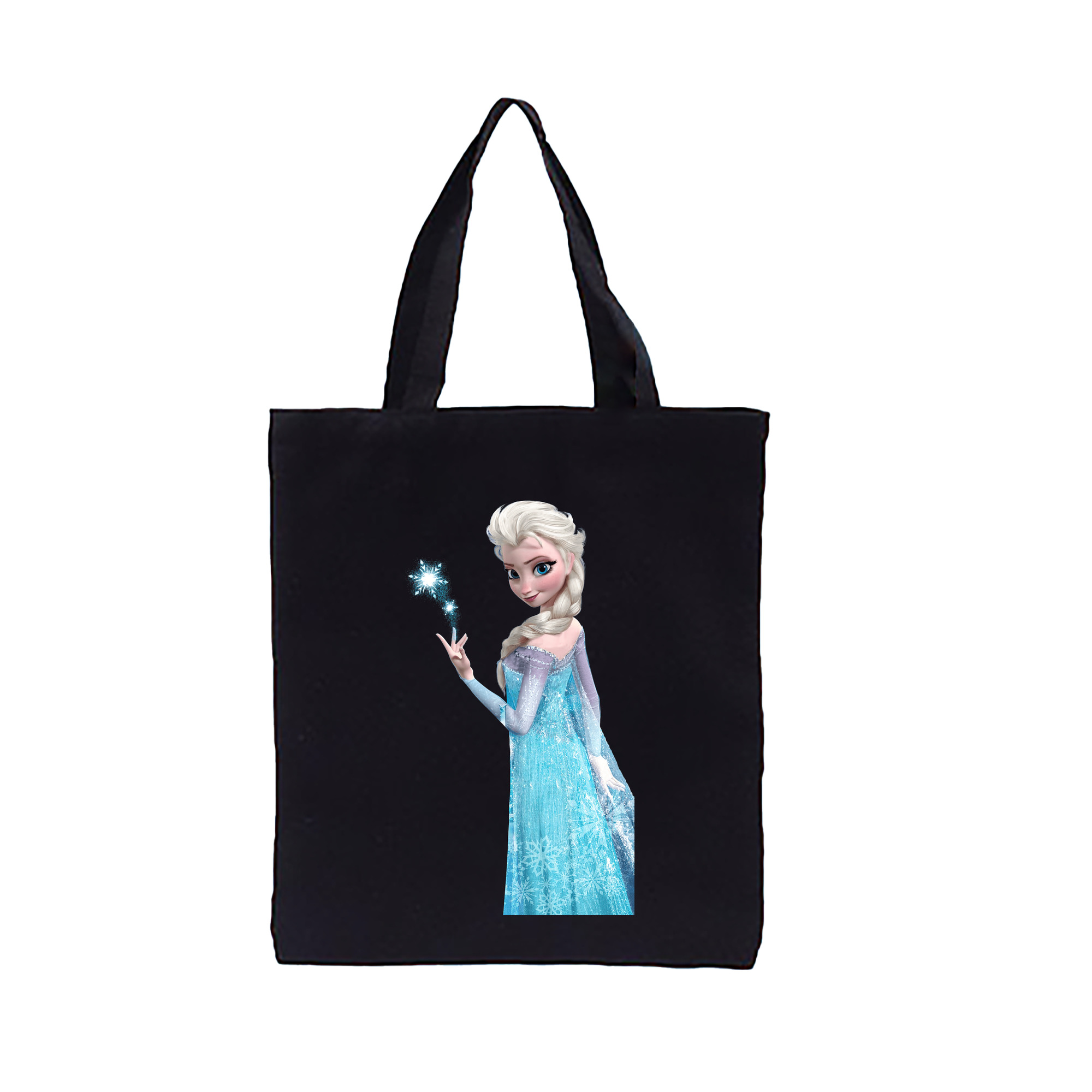 （画像用） アナと雪の女王 アンナ エルサ Frozen Anna Elsa 縦型キャンバス生地手提げバッグ　トートバッグ