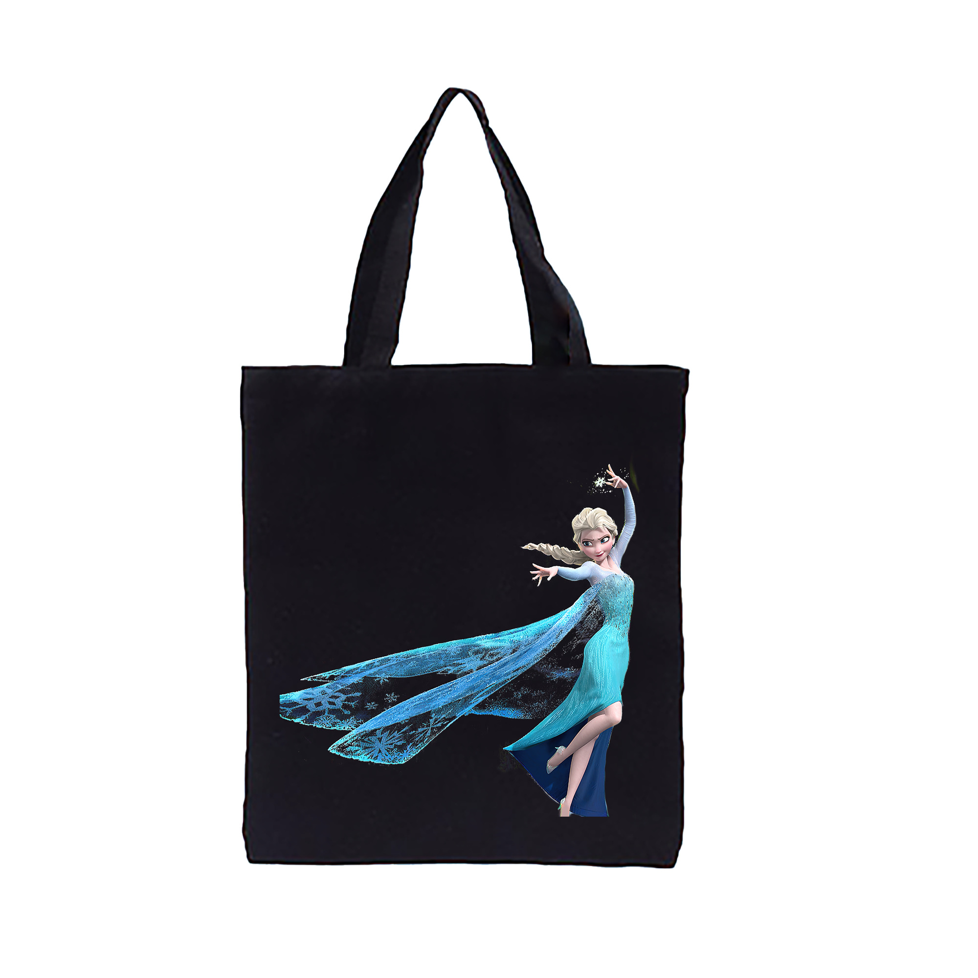 （画像用） アナと雪の女王 アンナ エルサ Frozen Anna Elsa 縦型キャンバス生地手提げバッグ　トートバッグ