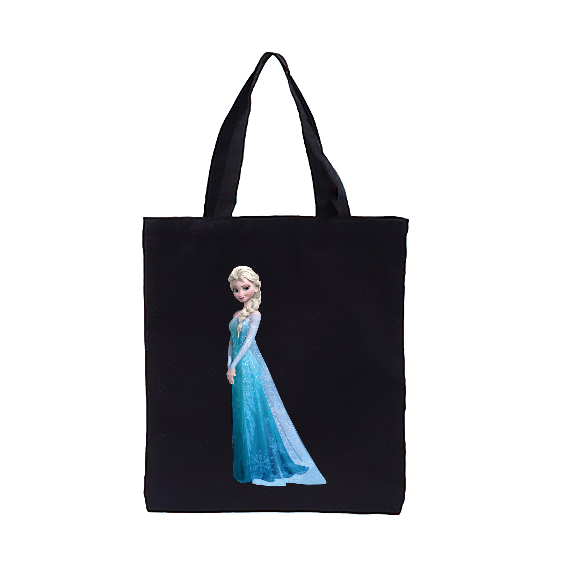 （画像用） アナと雪の女王 アンナ エルサ Frozen Anna Elsa 縦型キャンバス生地手提げバッグ　トートバッグ