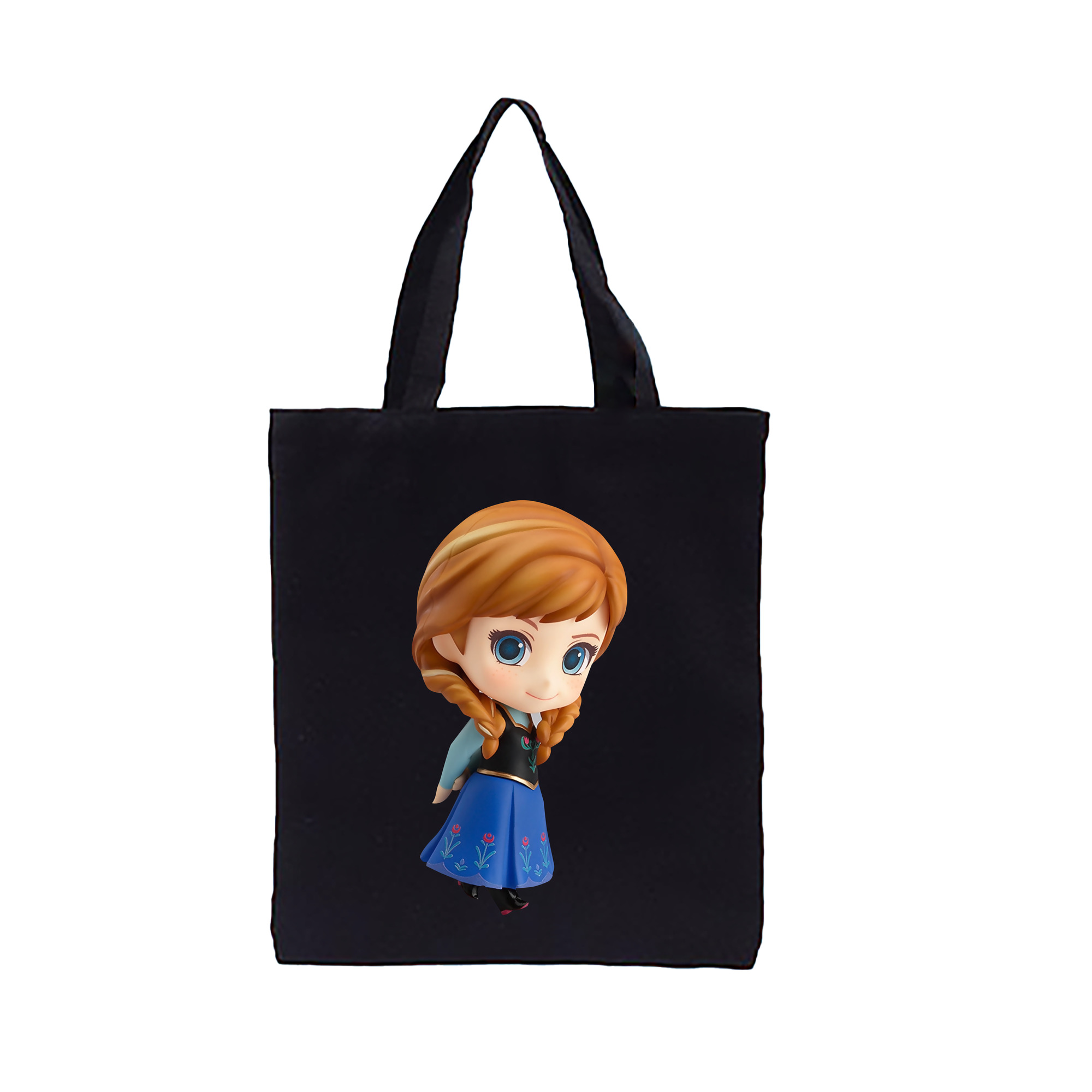 （画像用） アナと雪の女王 アンナ エルサ Frozen Anna Elsa 縦型キャンバス生地手提げバッグ　トートバッグ