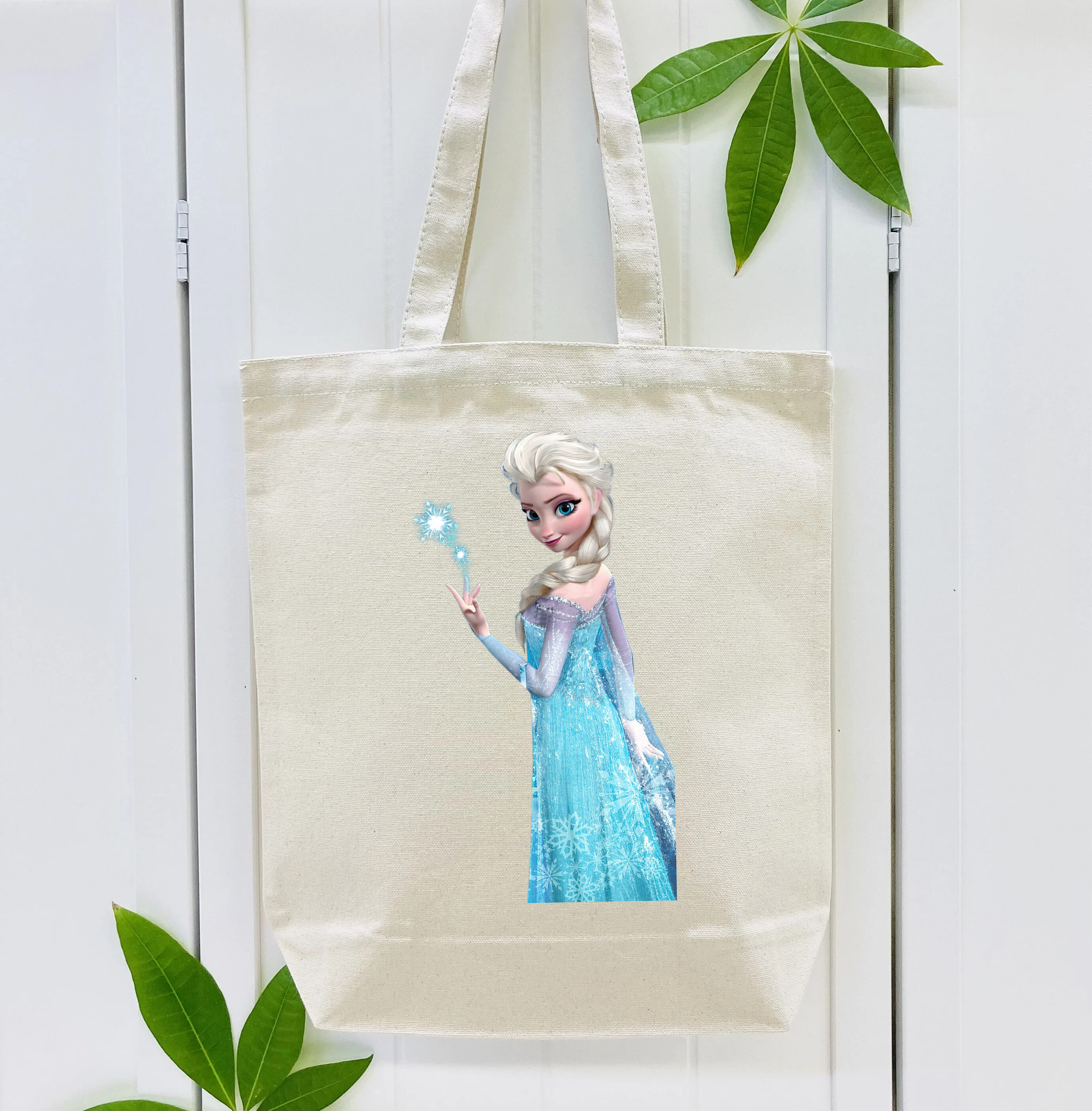 アナと雪の女王 アンナ エルサ Frozen Anna Elsa 縦型キャンバス生地手提げバッグ　トートバッグ