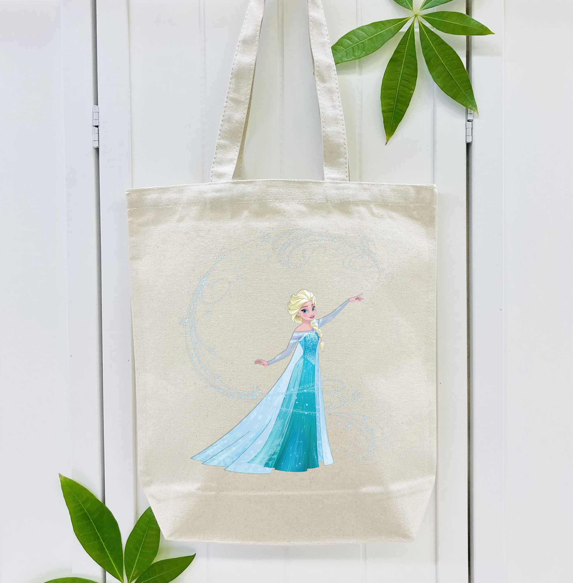アナと雪の女王 アンナ エルサ Frozen Anna Elsa 縦型キャンバス生地手提げバッグ　トートバッグ