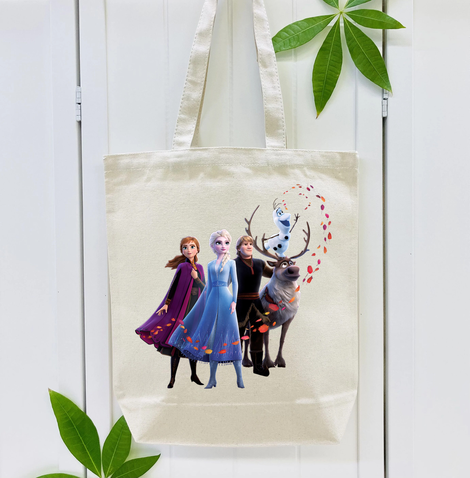アナと雪の女王 アンナ エルサ Frozen Anna Elsa 縦型キャンバス生地手提げバッグ　トートバッグ