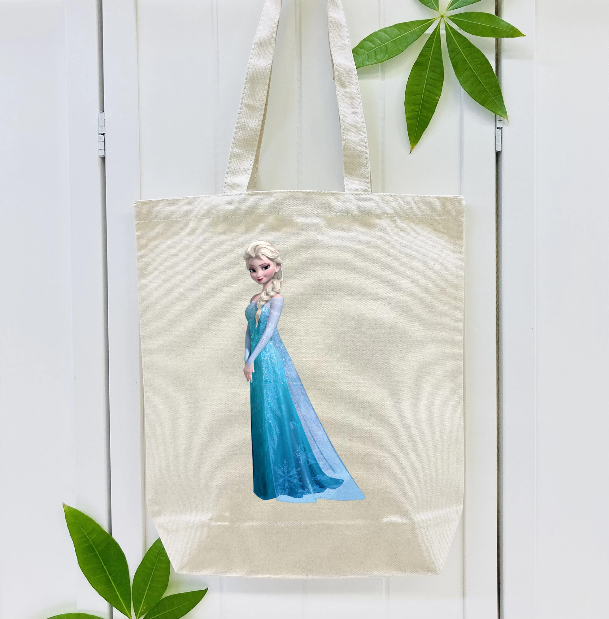 アナと雪の女王 アンナ エルサ Frozen Anna Elsa 縦型キャンバス生地手提げバッグ　トートバッグ