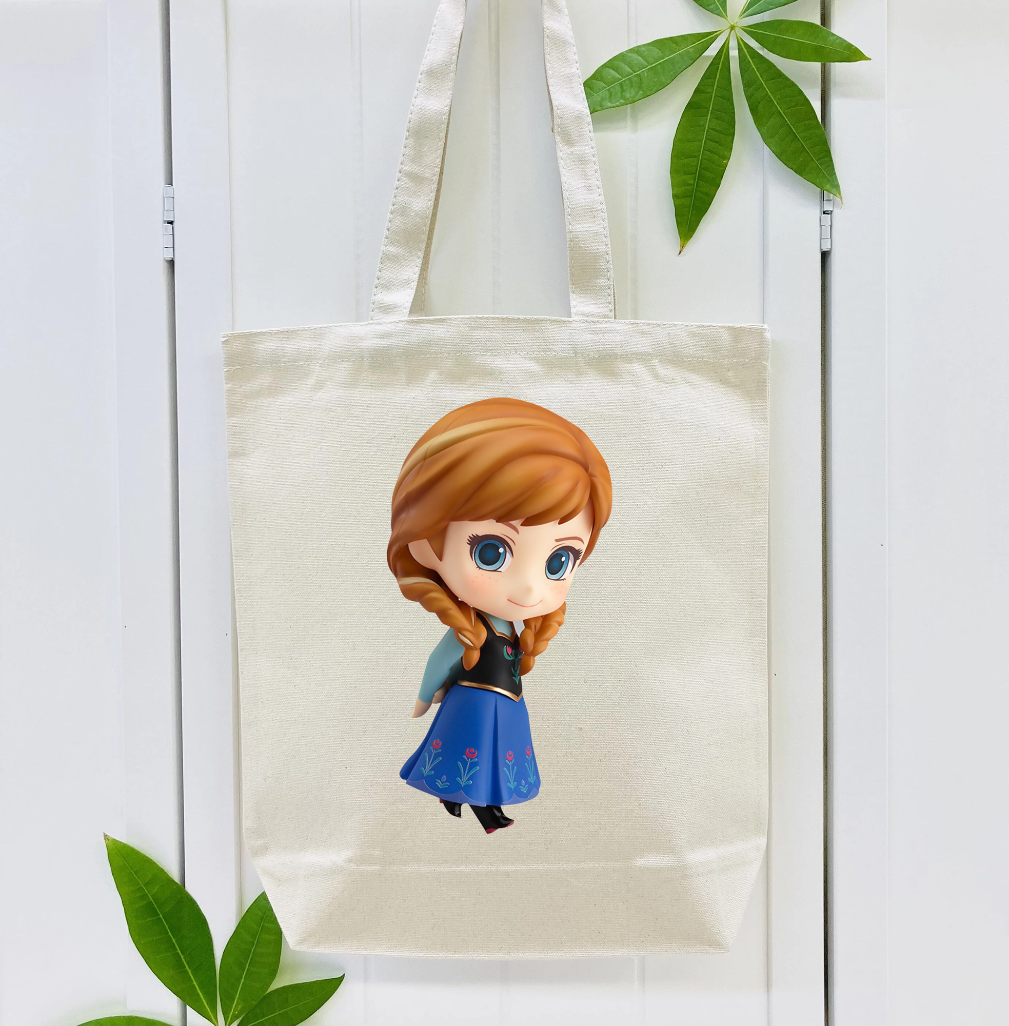 アナと雪の女王 アンナ エルサ Frozen Anna Elsa 縦型キャンバス生地手提げバッグ　トートバッグ