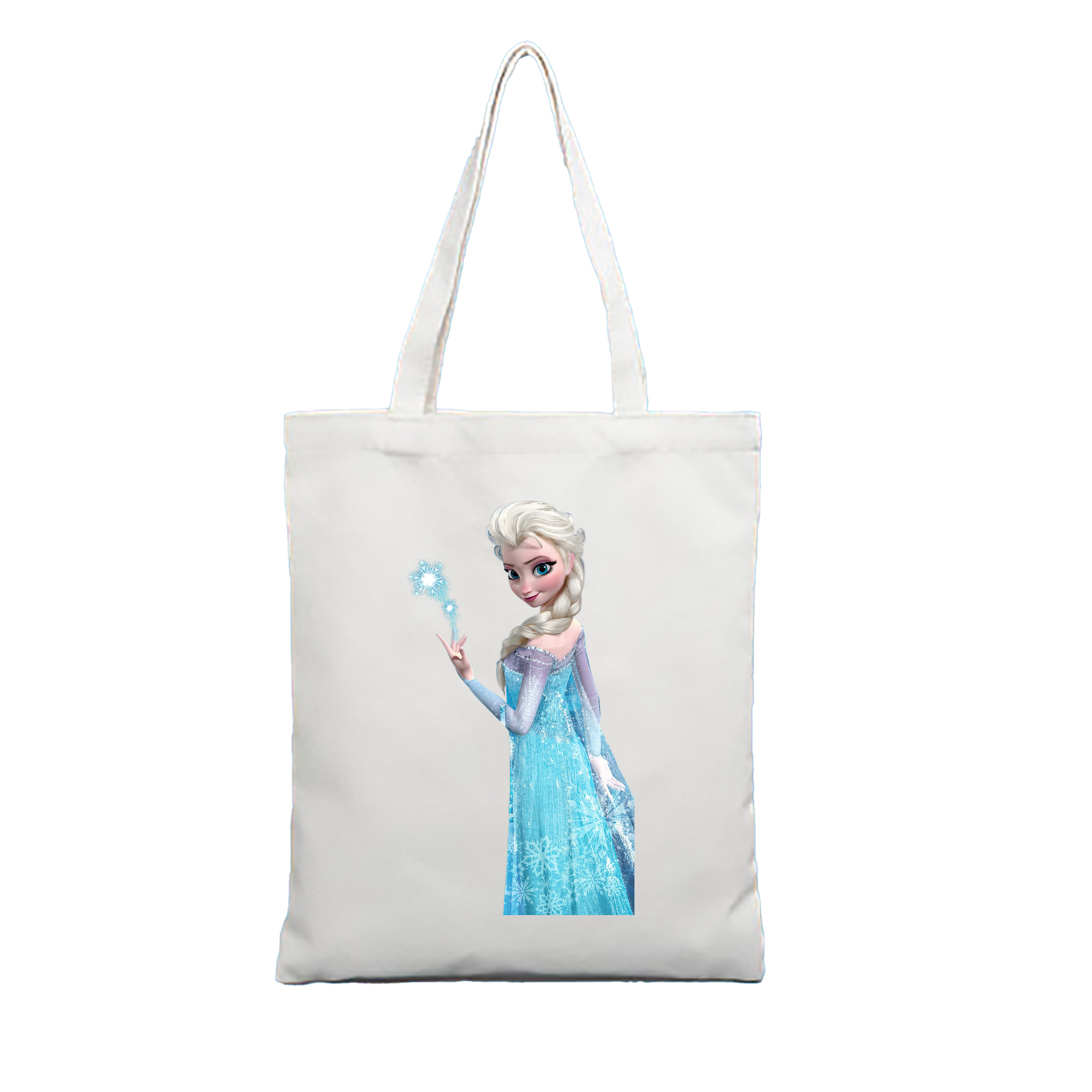 （画像用） アナと雪の女王 アンナ エルサ Frozen Anna Elsa 縦型キャンバス生地手提げバッグ　トートバッグ