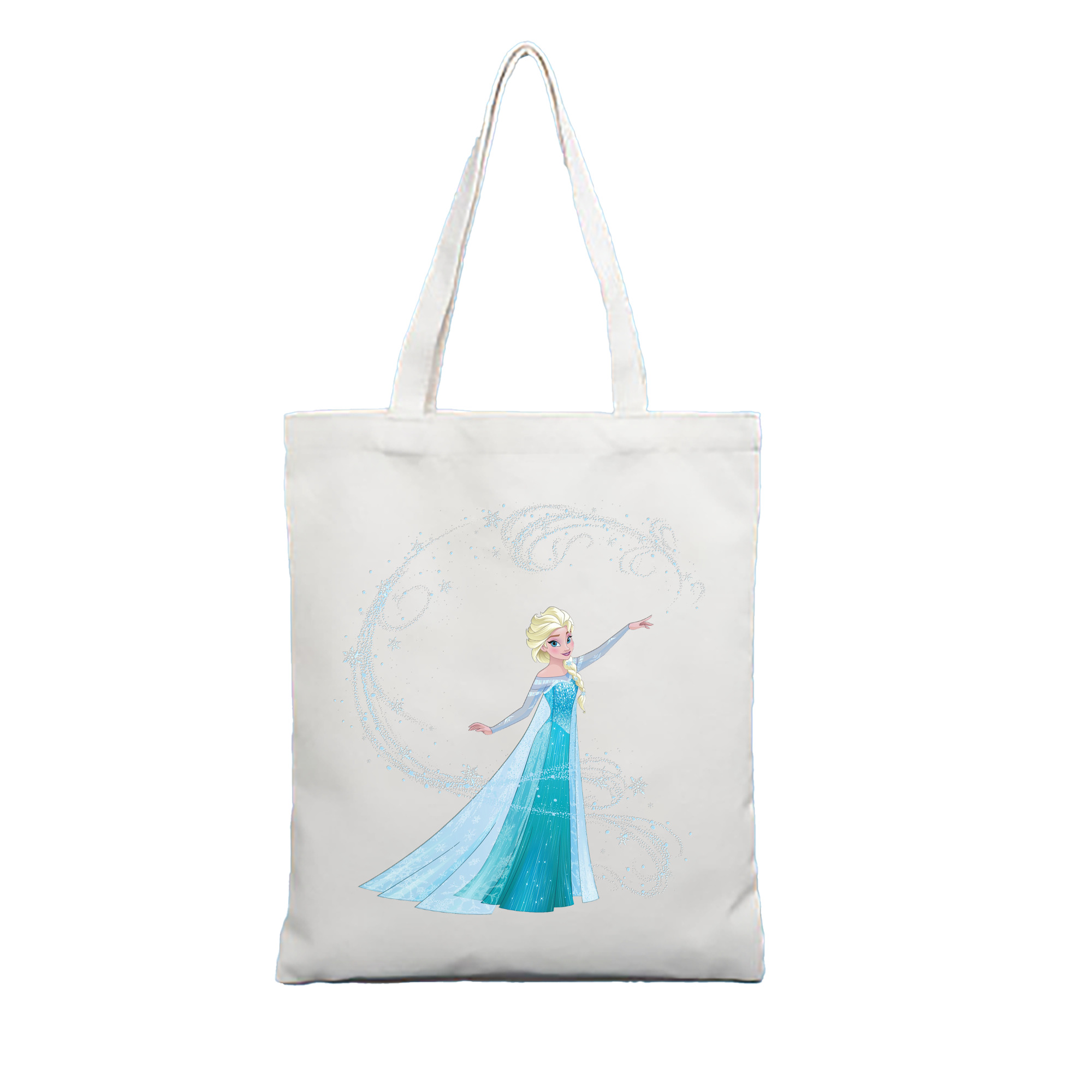 （画像用） アナと雪の女王 アンナ エルサ Frozen Anna Elsa 縦型キャンバス生地手提げバッグ　トートバッグ