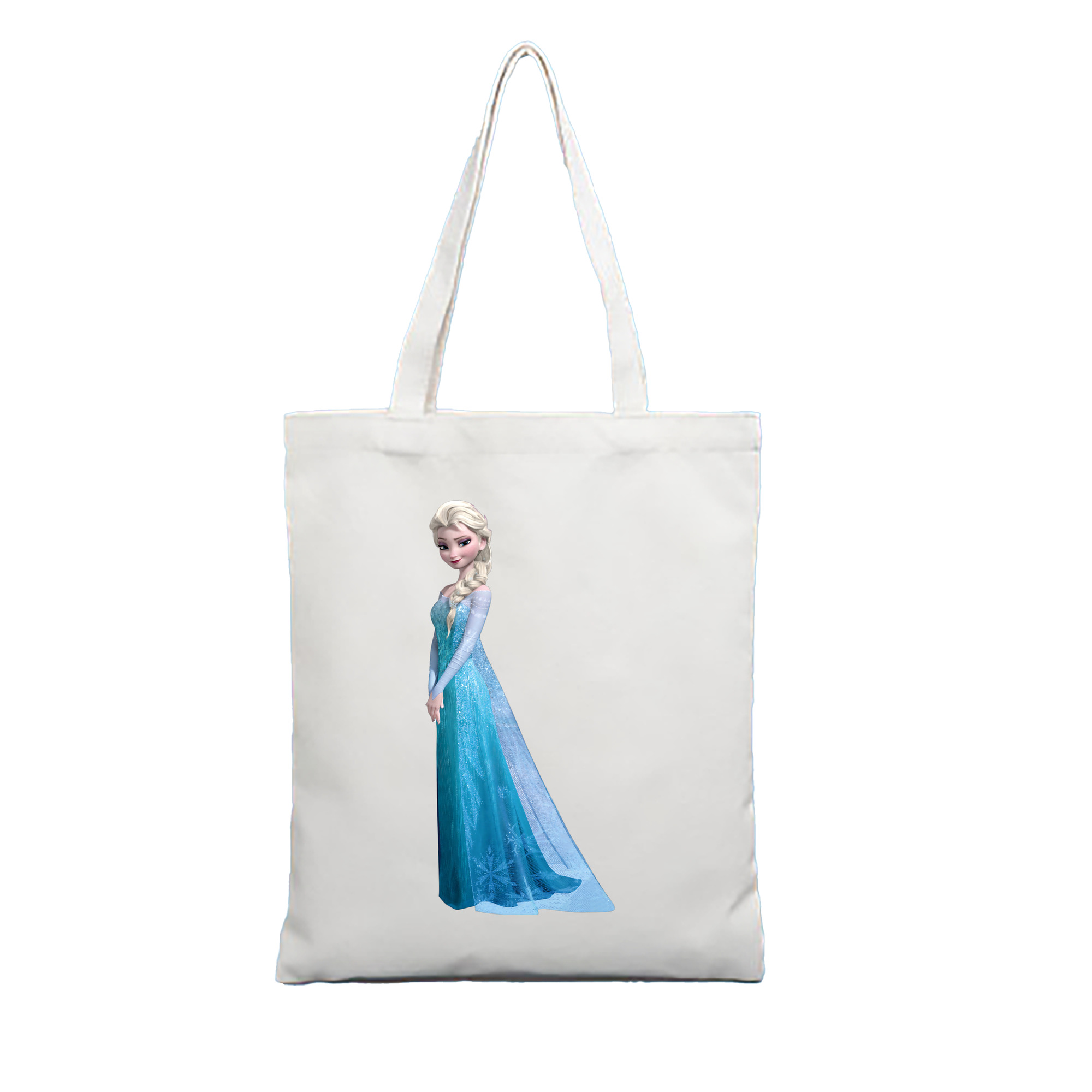 （画像用） アナと雪の女王 アンナ エルサ Frozen Anna Elsa 縦型キャンバス生地手提げバッグ　トートバッグ