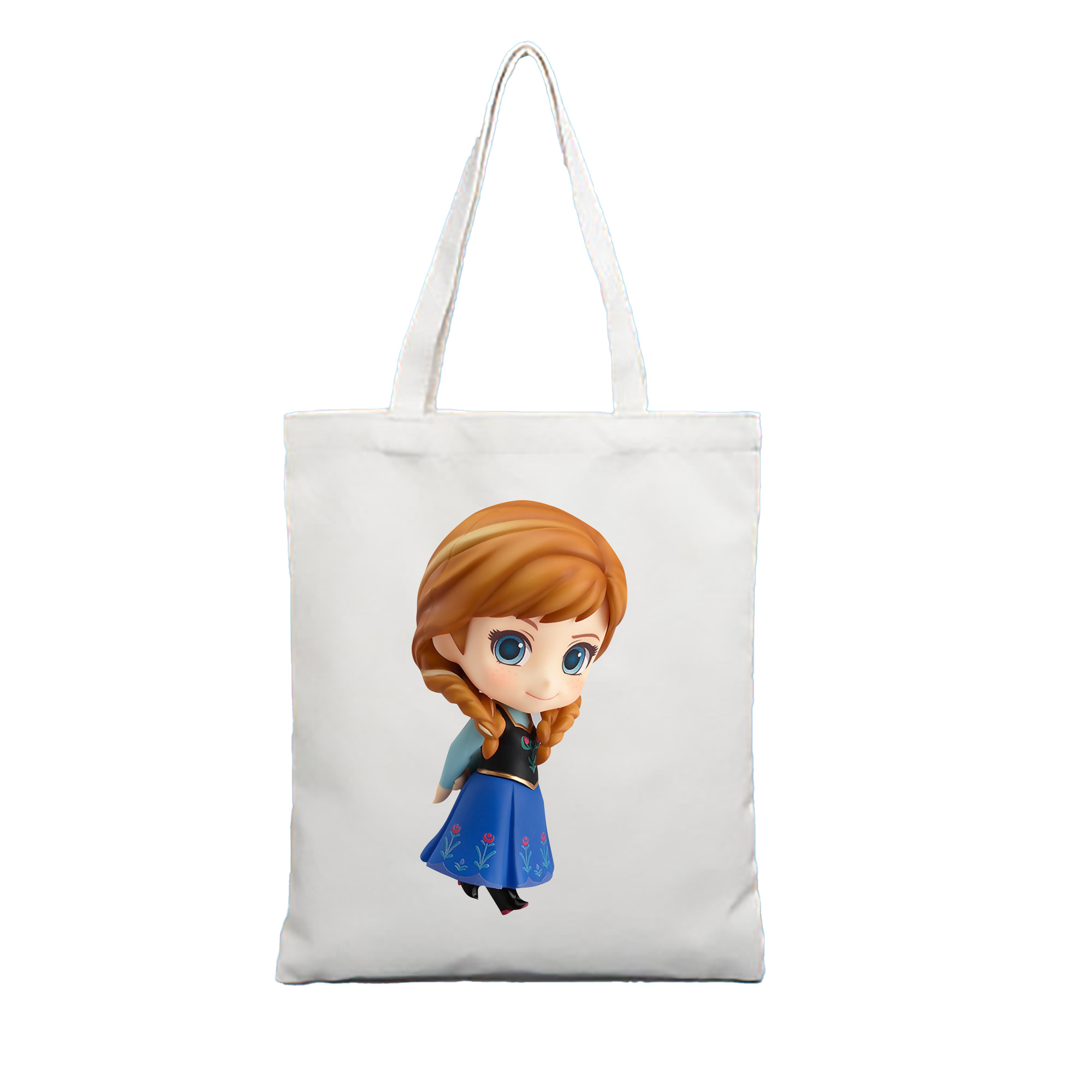 （画像用） アナと雪の女王 アンナ エルサ Frozen Anna Elsa 縦型キャンバス生地手提げバッグ　トートバッグ